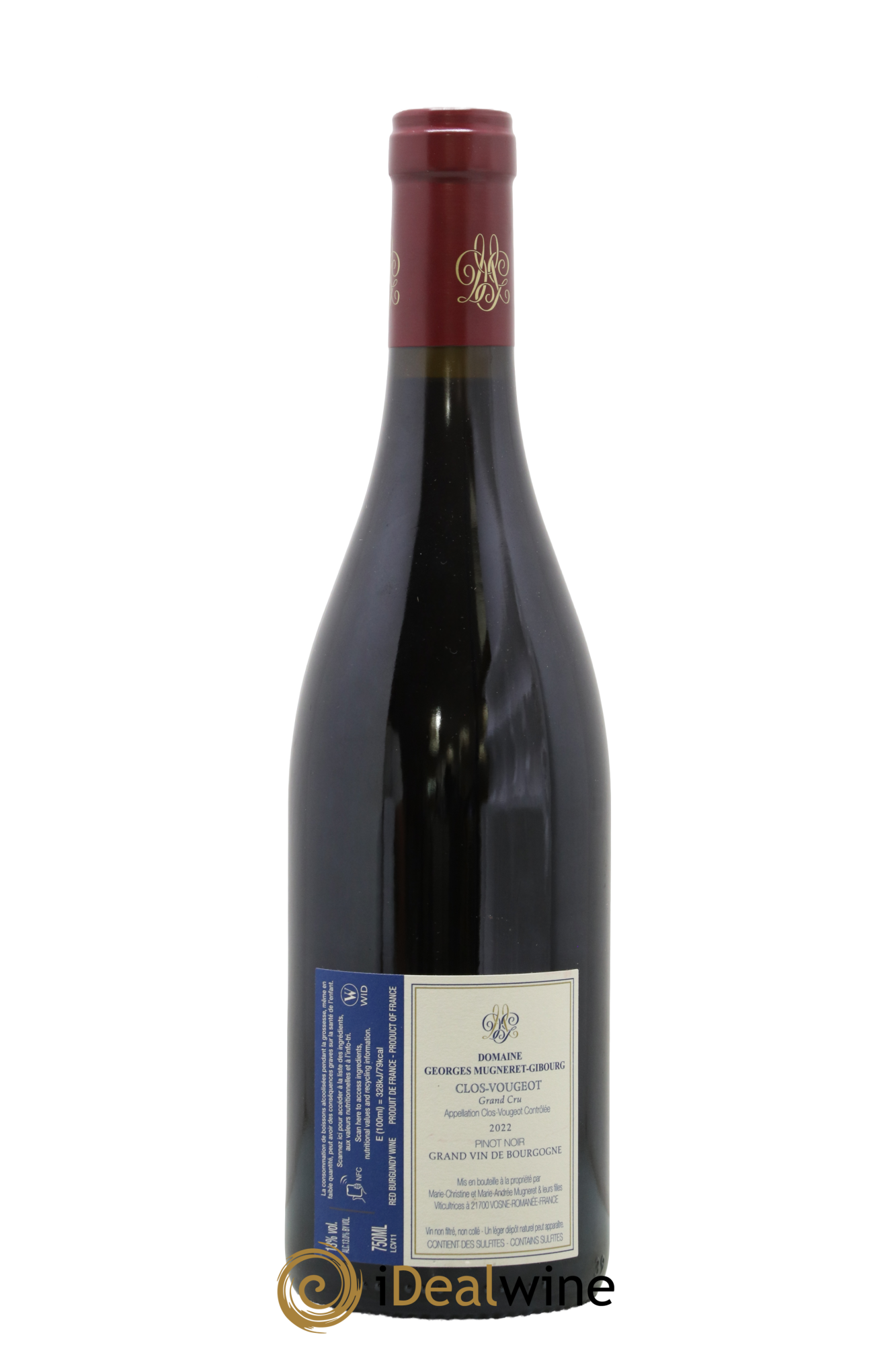 Clos de Vougeot Grand Cru Georges Mugneret-Gibourg (Domaine) 2022 - Lot de 1 bouteille - 1