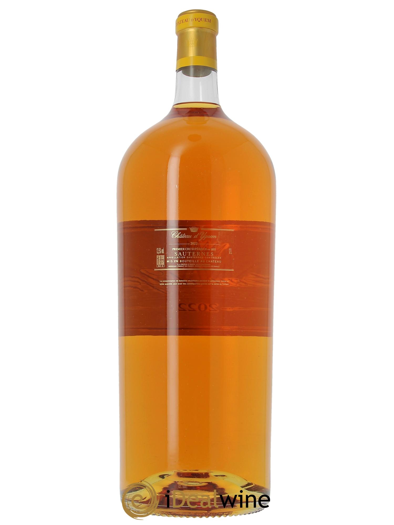 Château d' Yquem 1er Cru Classé Supérieur 2022 - Posten von 1 Balthazar - 2