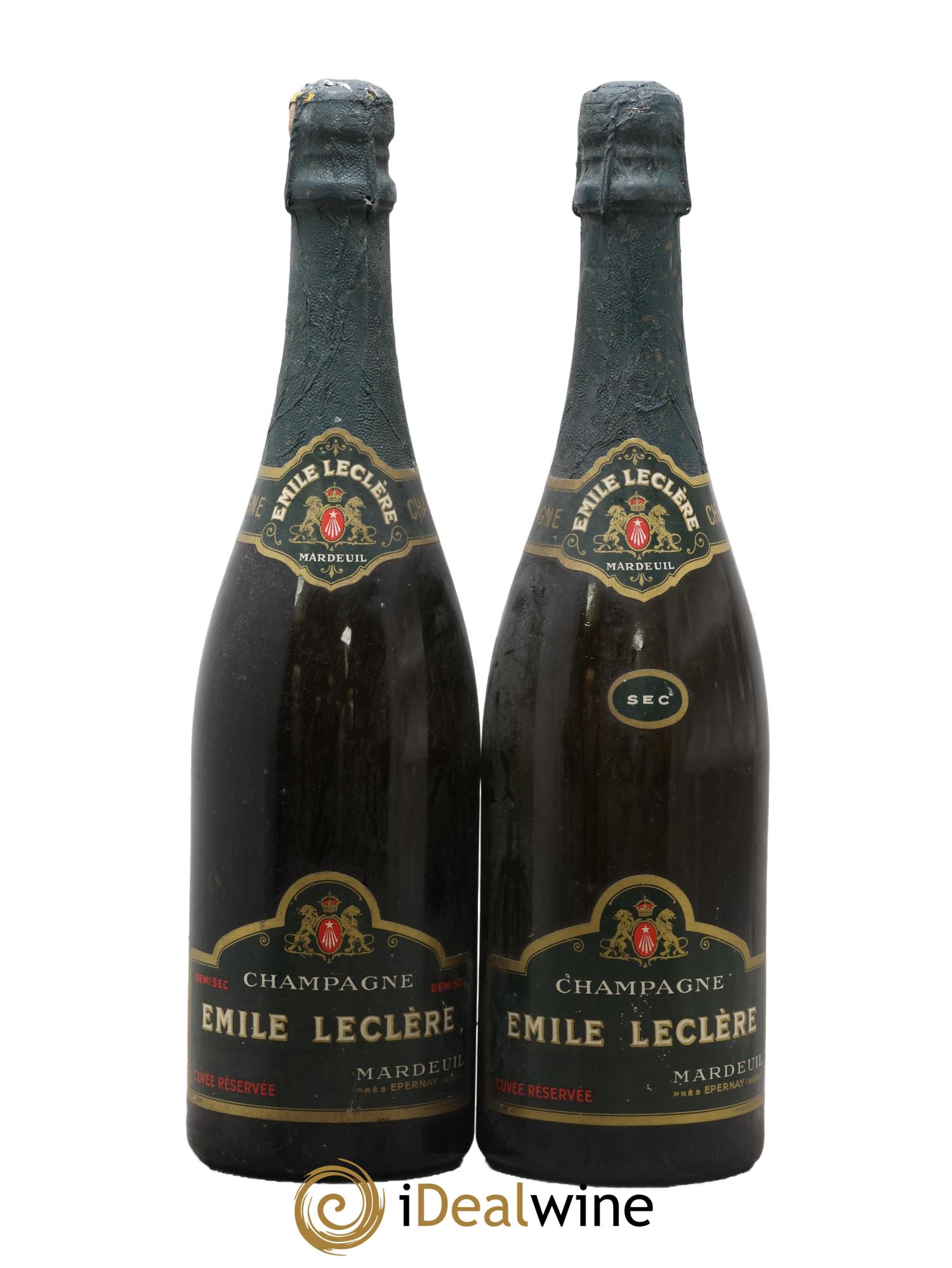 Champagne Cuvée Réservée Emile Leclère - Lot of 2 bottles - 0