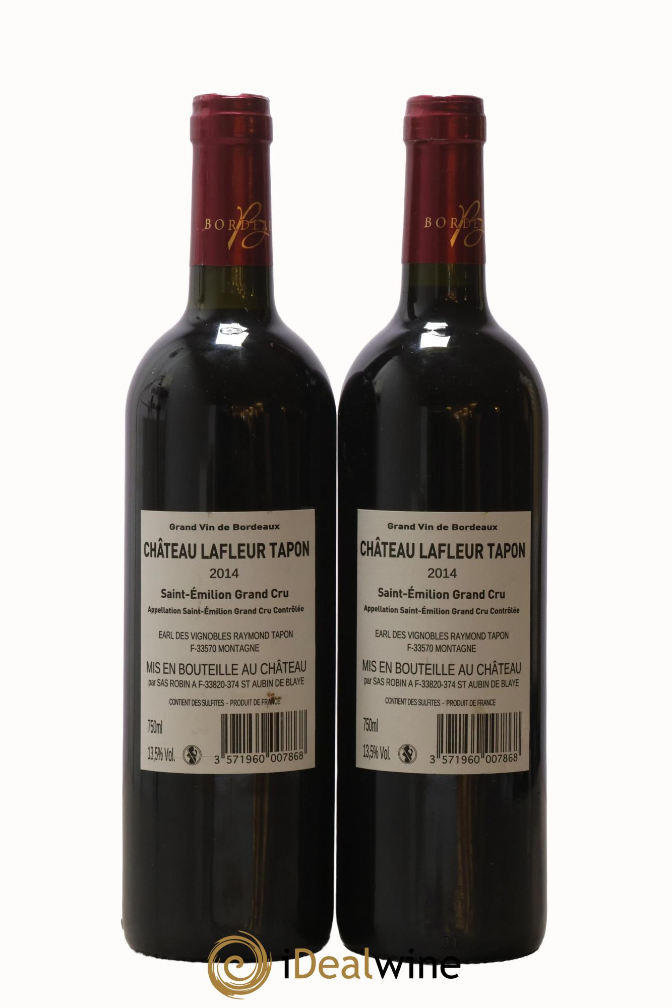 Saint-Émilion Grand Cru Château Lafleur Tapon 2014 - Lot of 2 bottles - 1