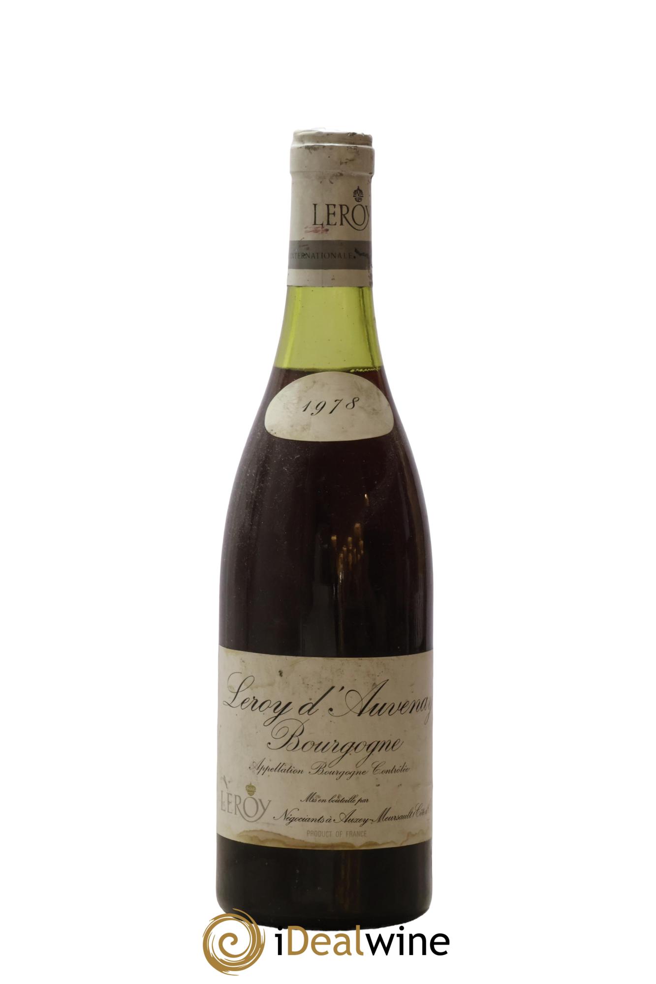 Bourgogne Leroy D'Auvenay Leroy SA 1978 - Lot of 1 bottle - 0