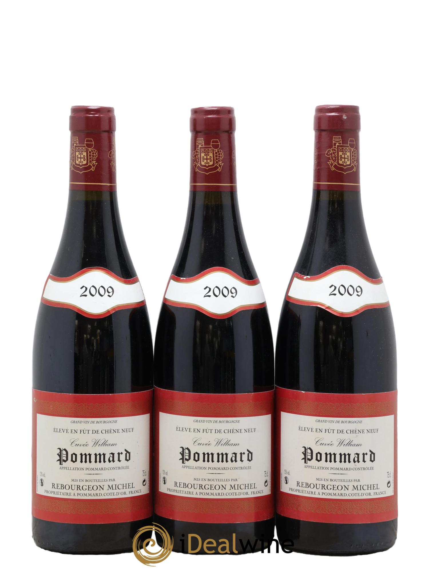 Pommard Cuvée William Michel Rebourgeon 2009 - Lotto di 3 bottiglie - 0