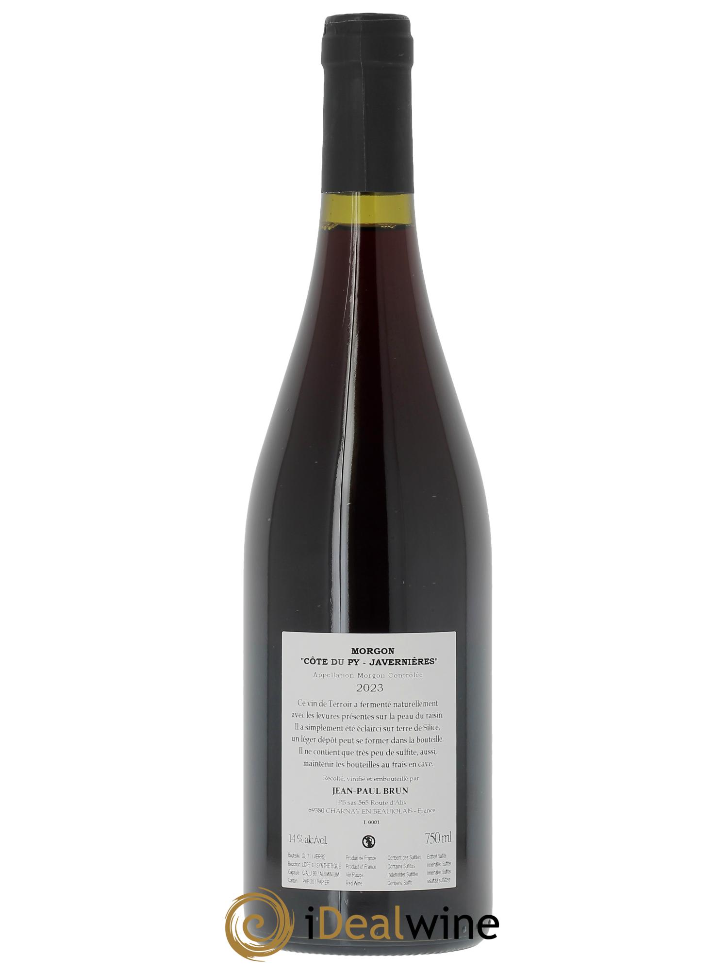 Morgon Côte du Py Javernières Terres dorées - J-P. Brun (Domaine des)  2023 - Posten von 1 Flasche - 1