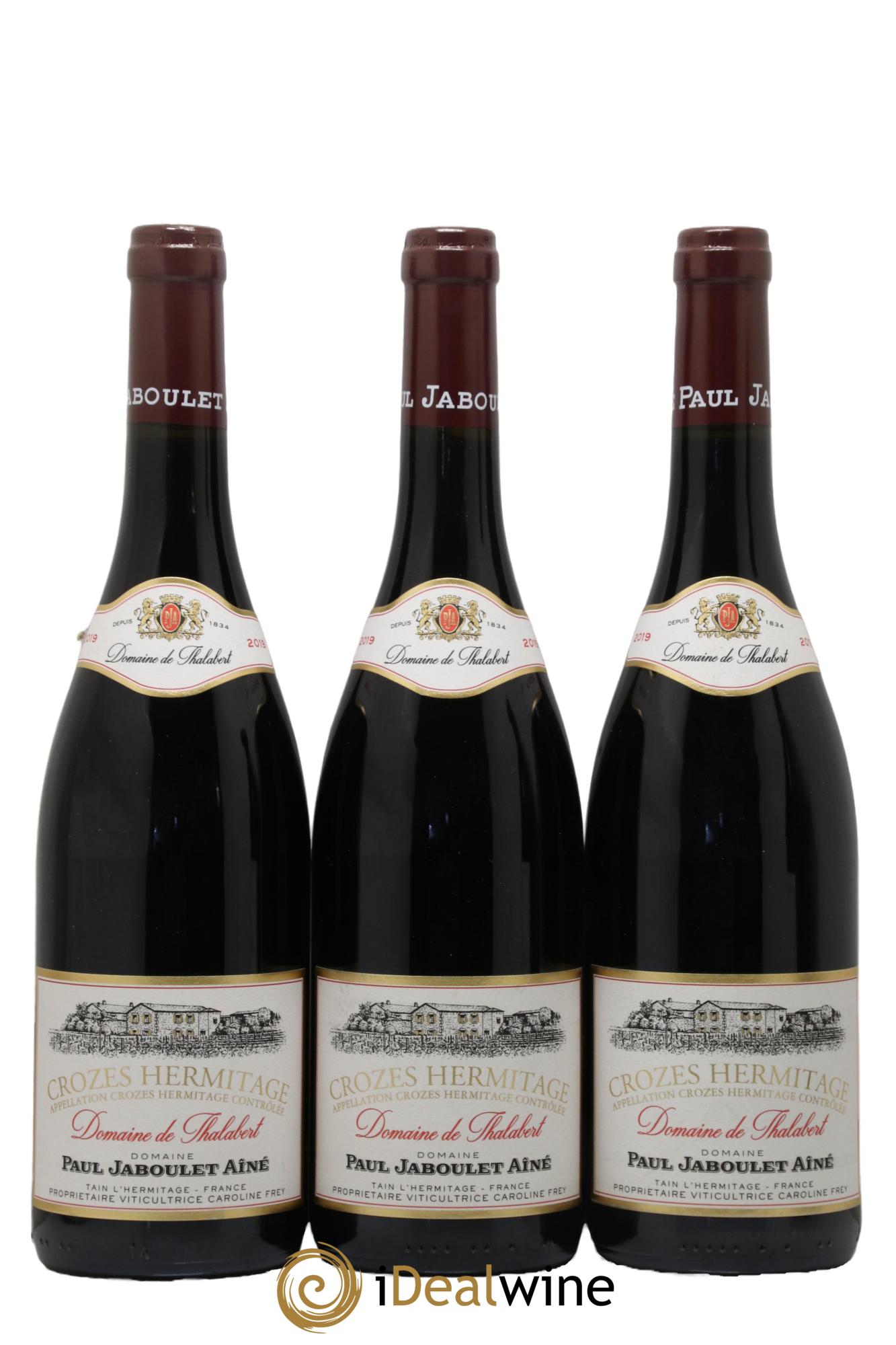 Crozes-Hermitage Domaine de Thalabert Paul Jaboulet Ainé 2019 - Lot of 3 bottles - 0