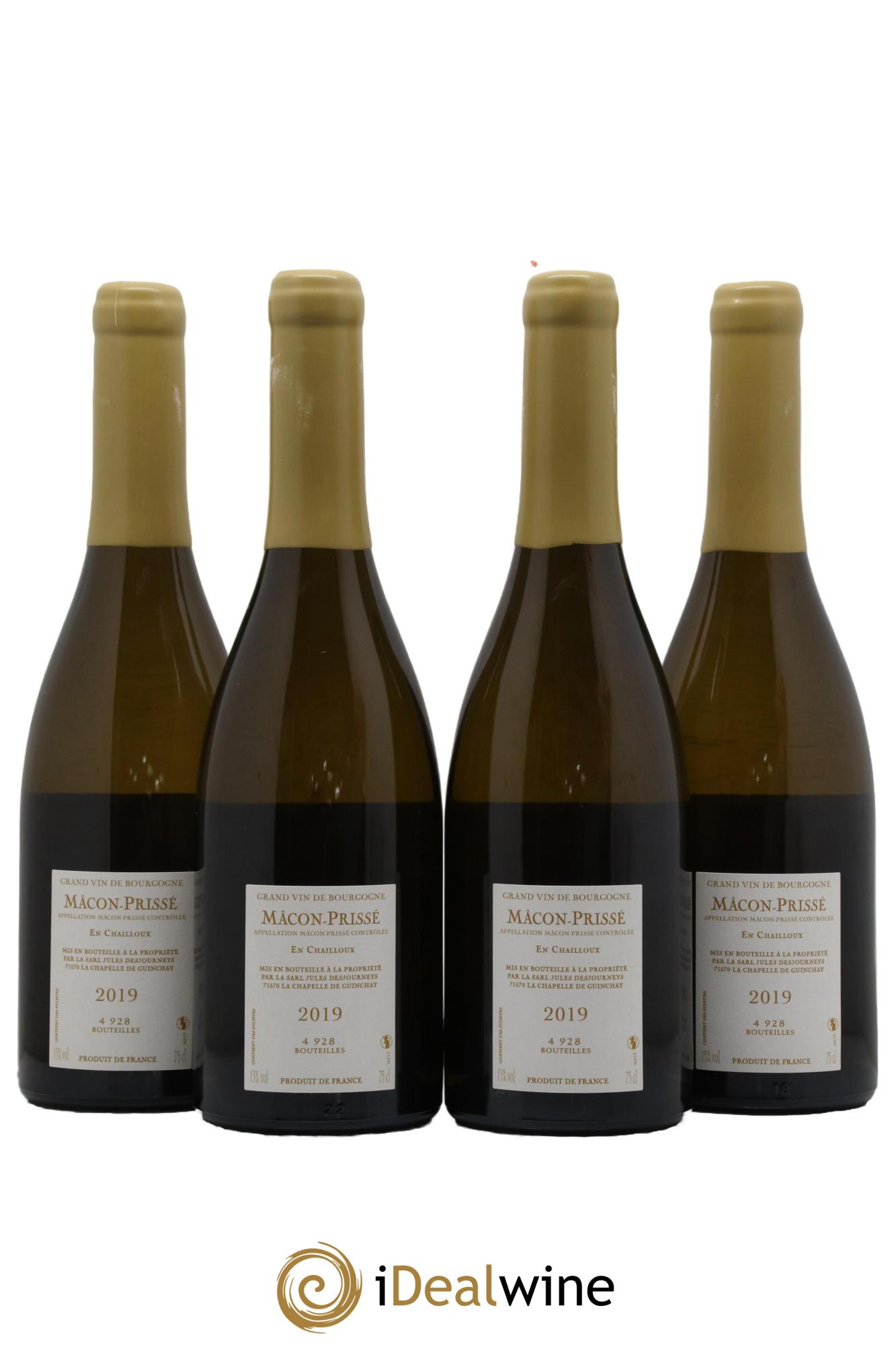 Mâcon Prissé En Chailloux J.Desjourneys 2019 - Lot de 4 bouteilles - 1