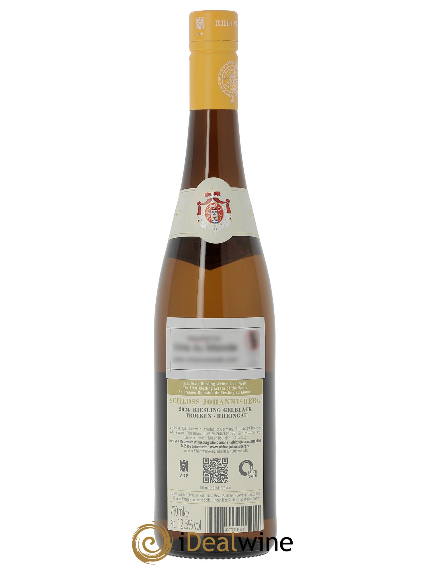 Rheingau Schloss Johannisberg Riesling Trocken Gelblack 2024 - Lotto di 1 bottiglia - 1
