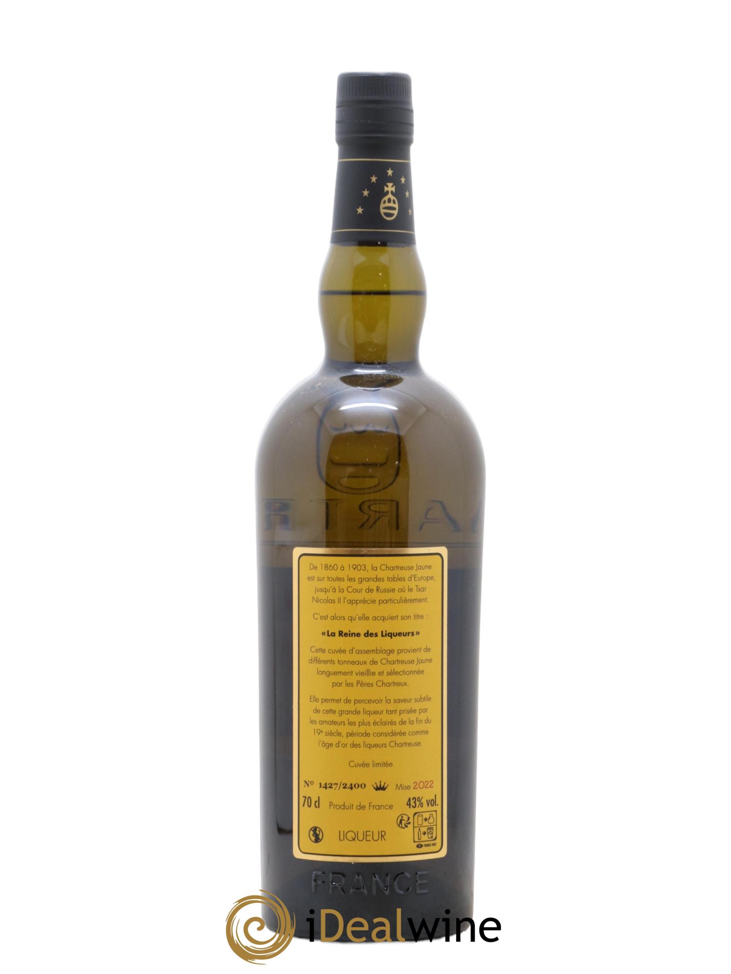 Chartreuse Of. Jaune - Reine des Liqueurs Mise 2022 - 2400 bouteilles - Lot de 1 bouteille - 2