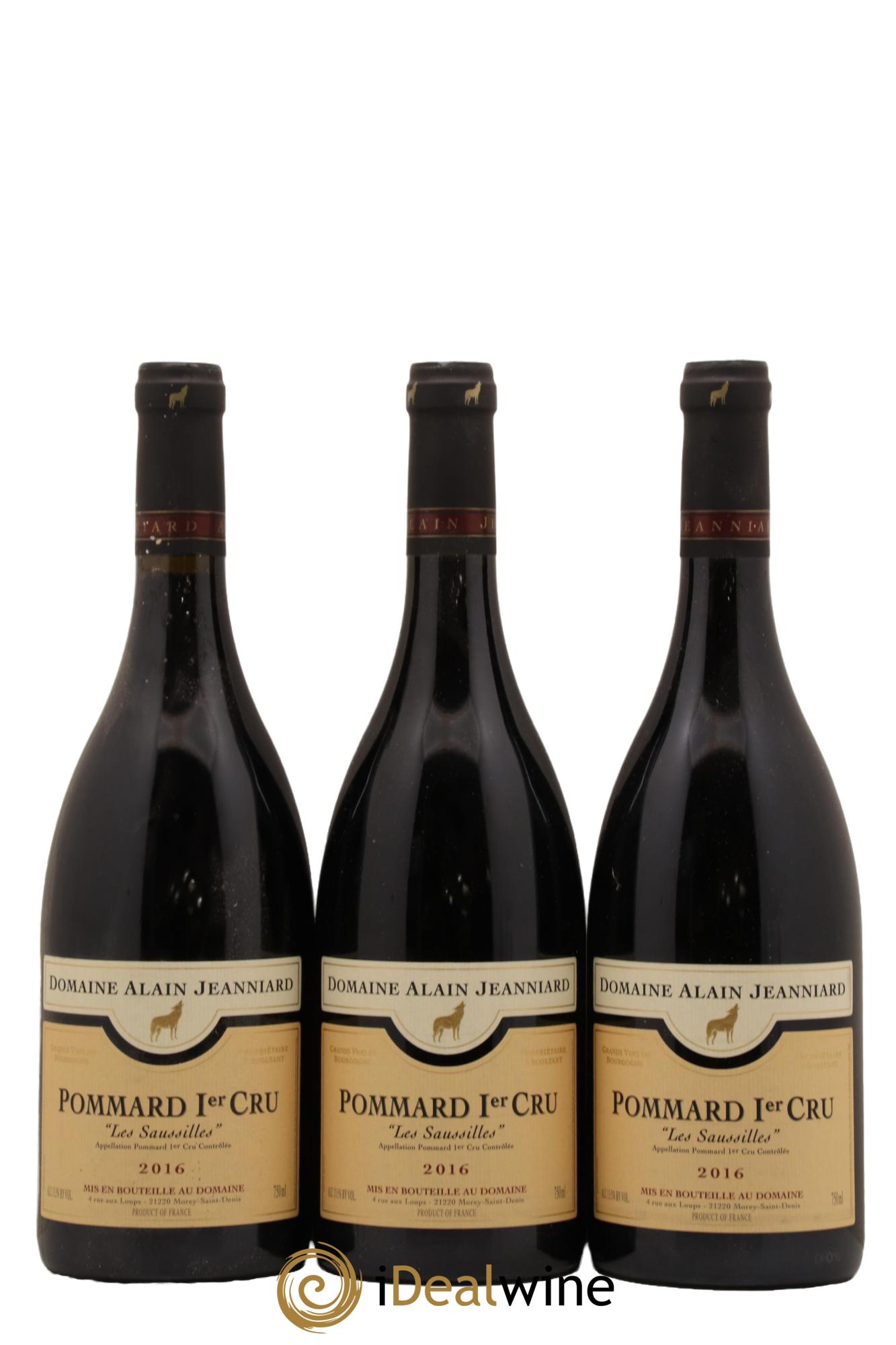 Pommard 1er Cru Les Saussilles Domaine Alain Jeanniard 2016 - Lot de 3 bouteilles - 0