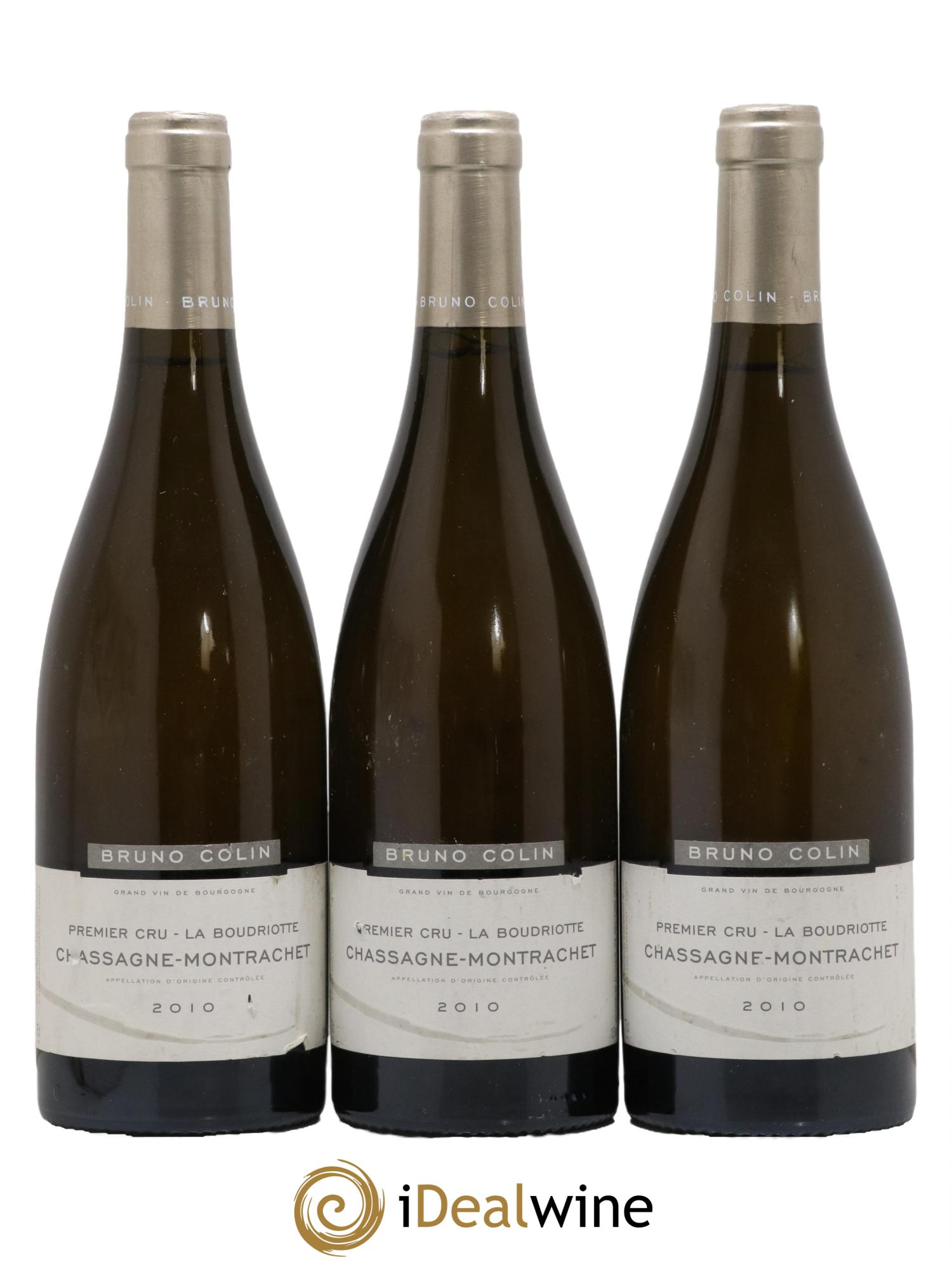 Chassagne-Montrachet 1er Cru La Boudriotte Bruno Colin 2010 - Lot de 3 bouteilles - 0