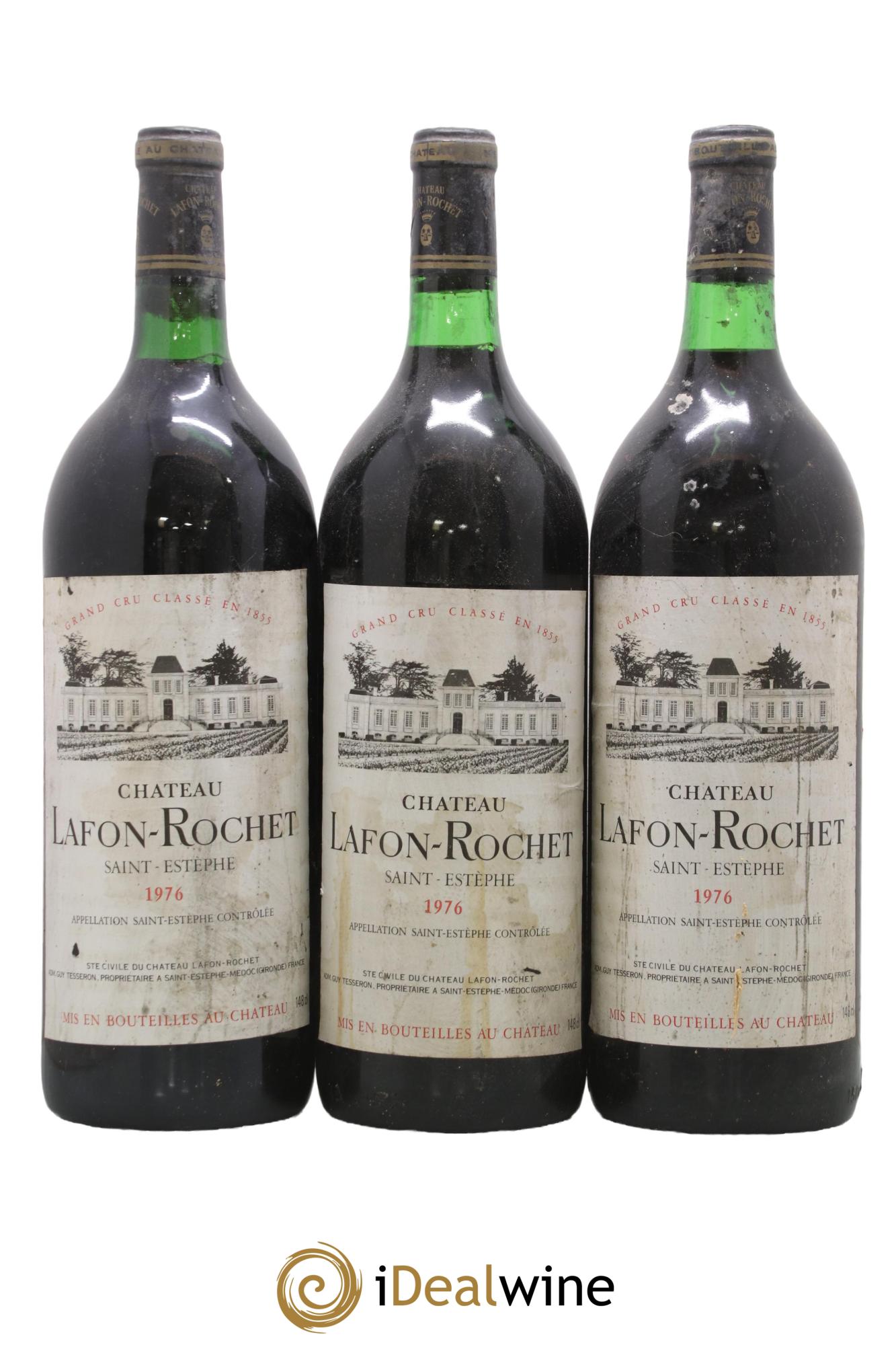 Château Lafon Rochet 4ème Grand Cru Classé 1976 - Lot de 3 magnums - 0