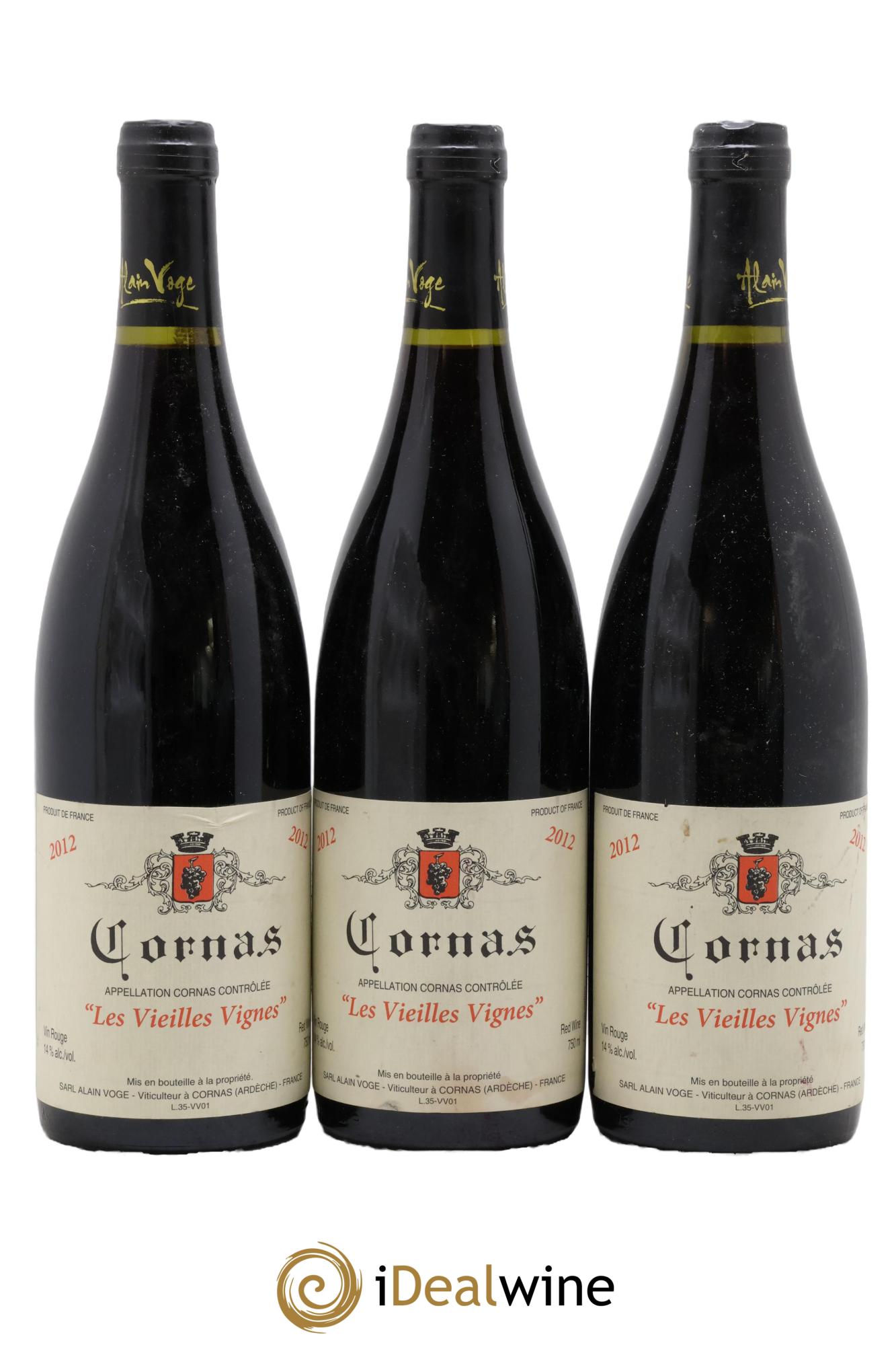 Cornas Les Vieilles Vignes Alain Voge (Domaine) 2012 - Lot de 3 bouteilles - 0