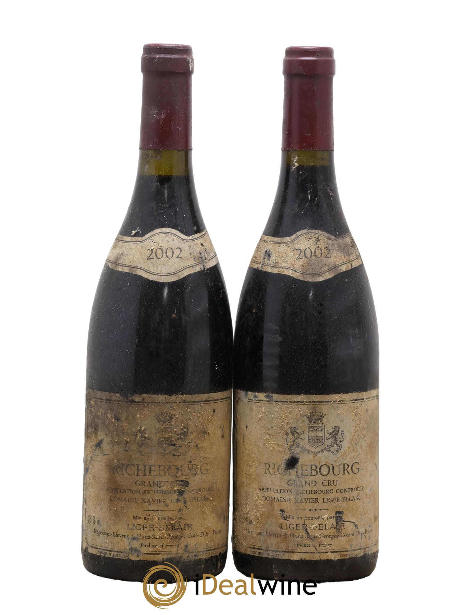 Richebourg Grand Cru Xavier Liger Belair 2002 - Lot of 2 bottles - 0