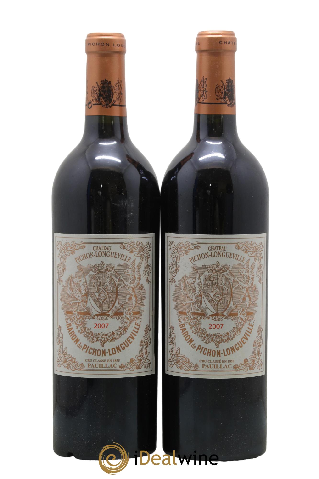 Pichon Longueville Baron 2ème Grand Cru Classé 2007 - Lot de 2 bouteilles - 0