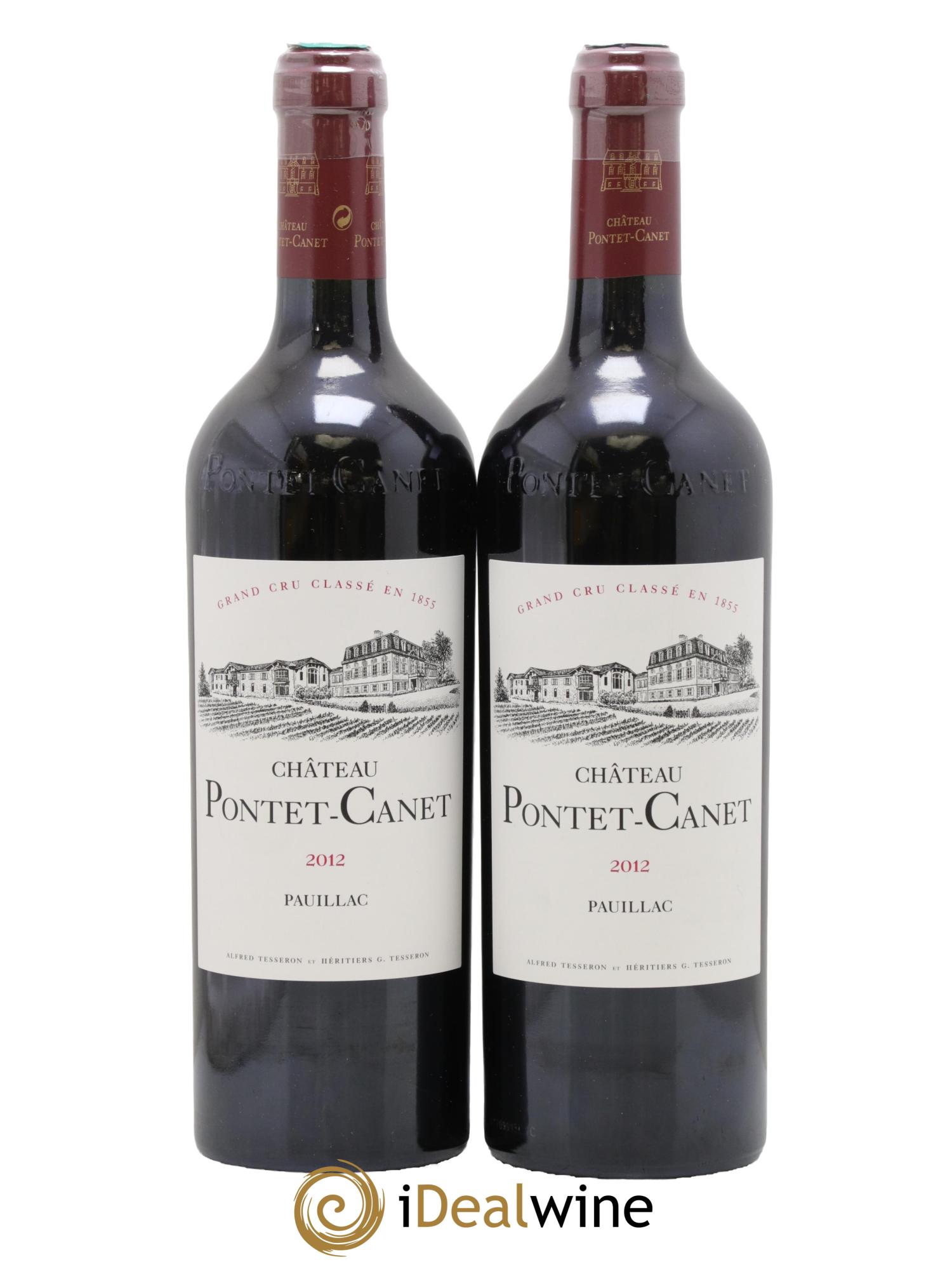 Château Pontet Canet 5ème Grand Cru Classé 2012 - Lot de 2 bouteilles - 0