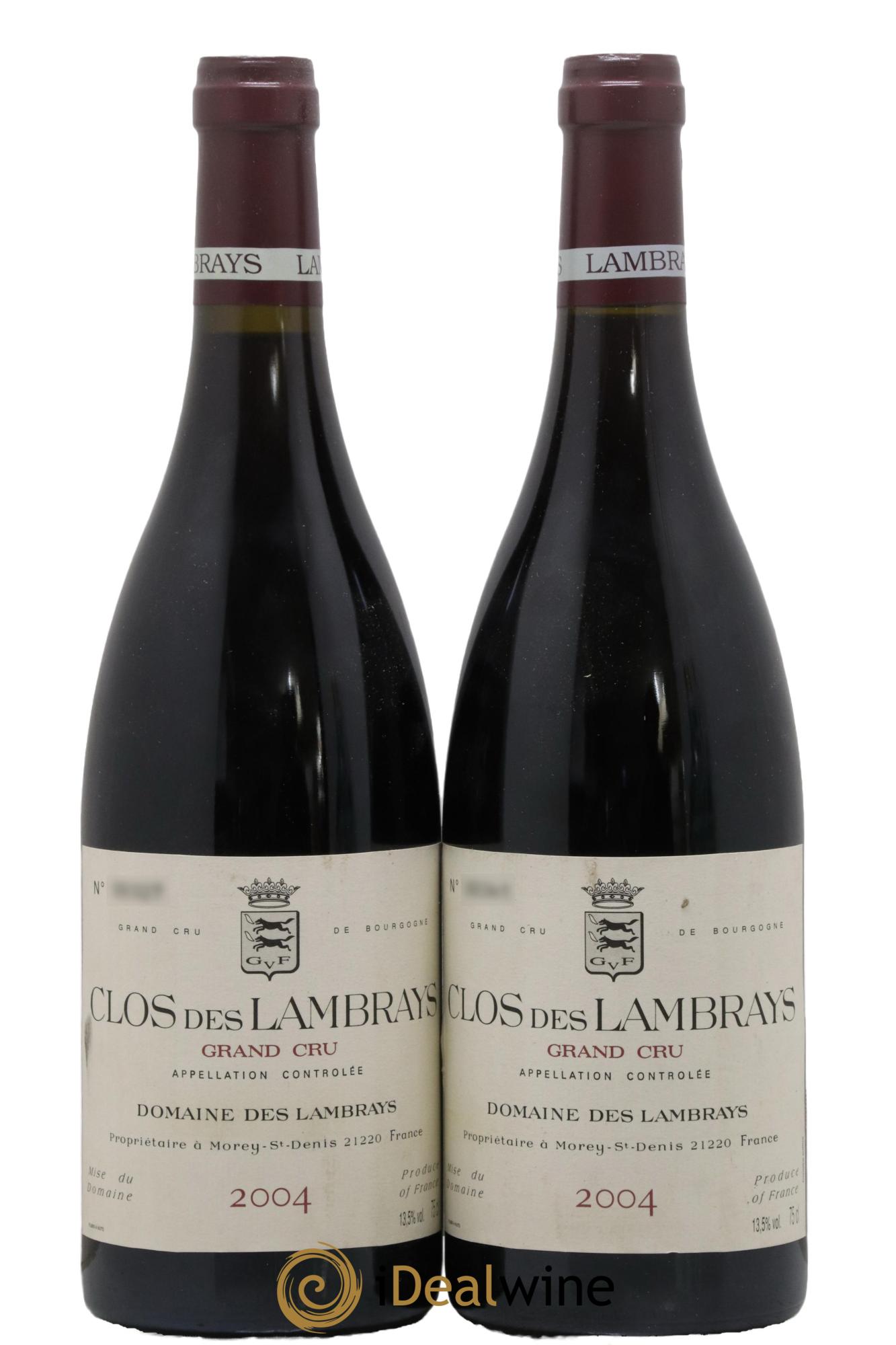 Clos des Lambrays Grand Cru Domaine des Lambrays 2004 - Lot de 2 bouteilles - 0