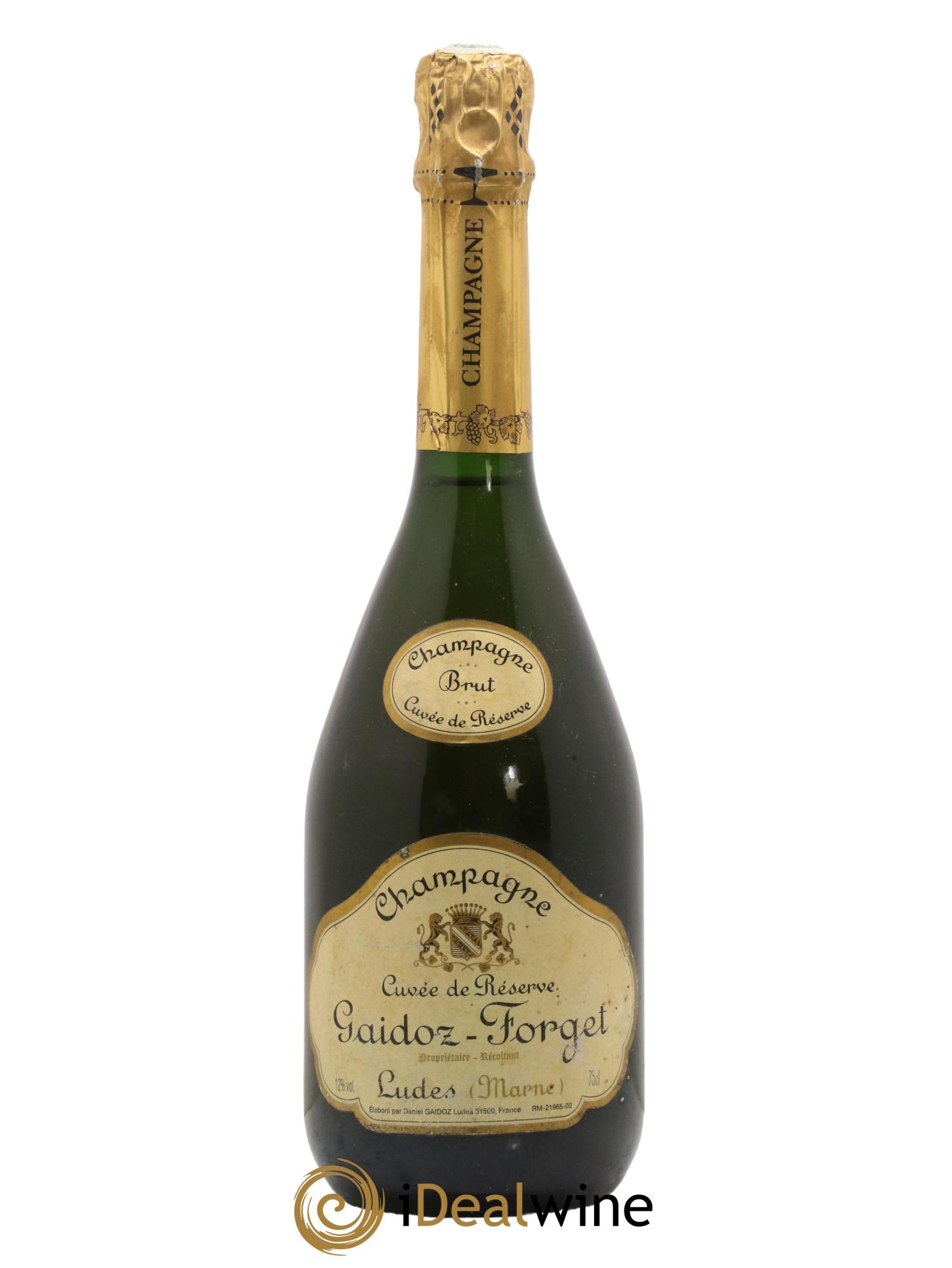 Champagne Cuvee de Reserve Maison Gaidoz Forget - Lot of 1 bottle - 0