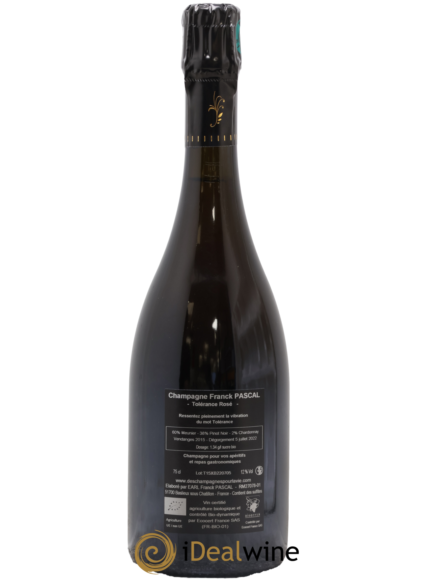 Tolérance Brut Franck Pascal 2015 - Lot of 1 bottle - 1