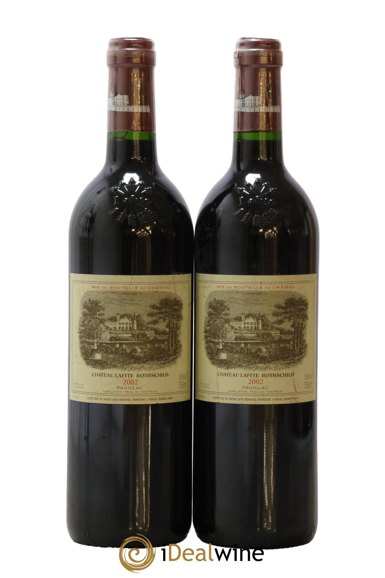 Château Lafite Rothschild 1er Grand Cru Classé 2002 - Lot de 2 bouteilles - 0