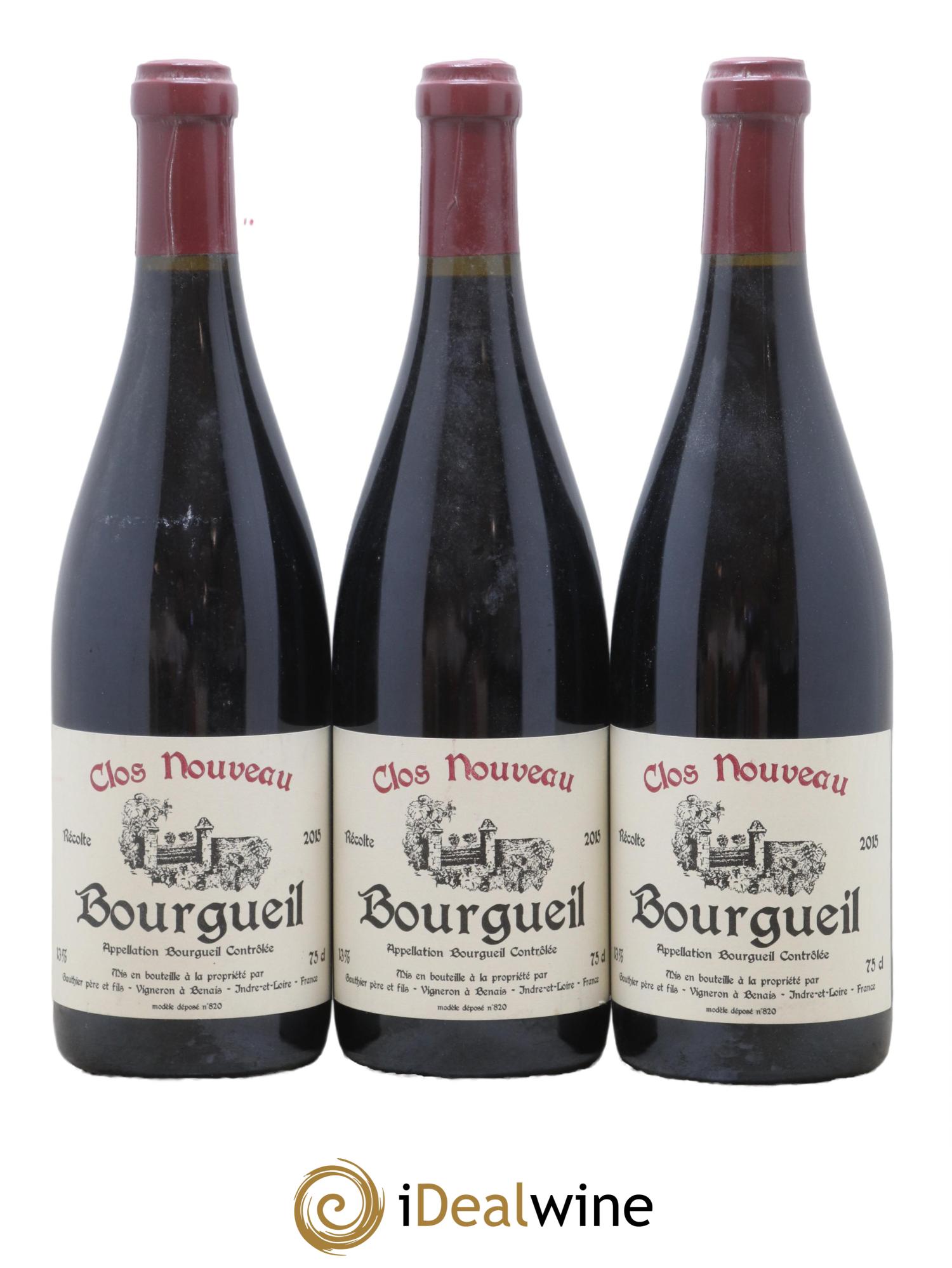 Bourgueil Clos Nouveau Domaine du Bel Air 2015 - Lot de 3 bouteilles - 0