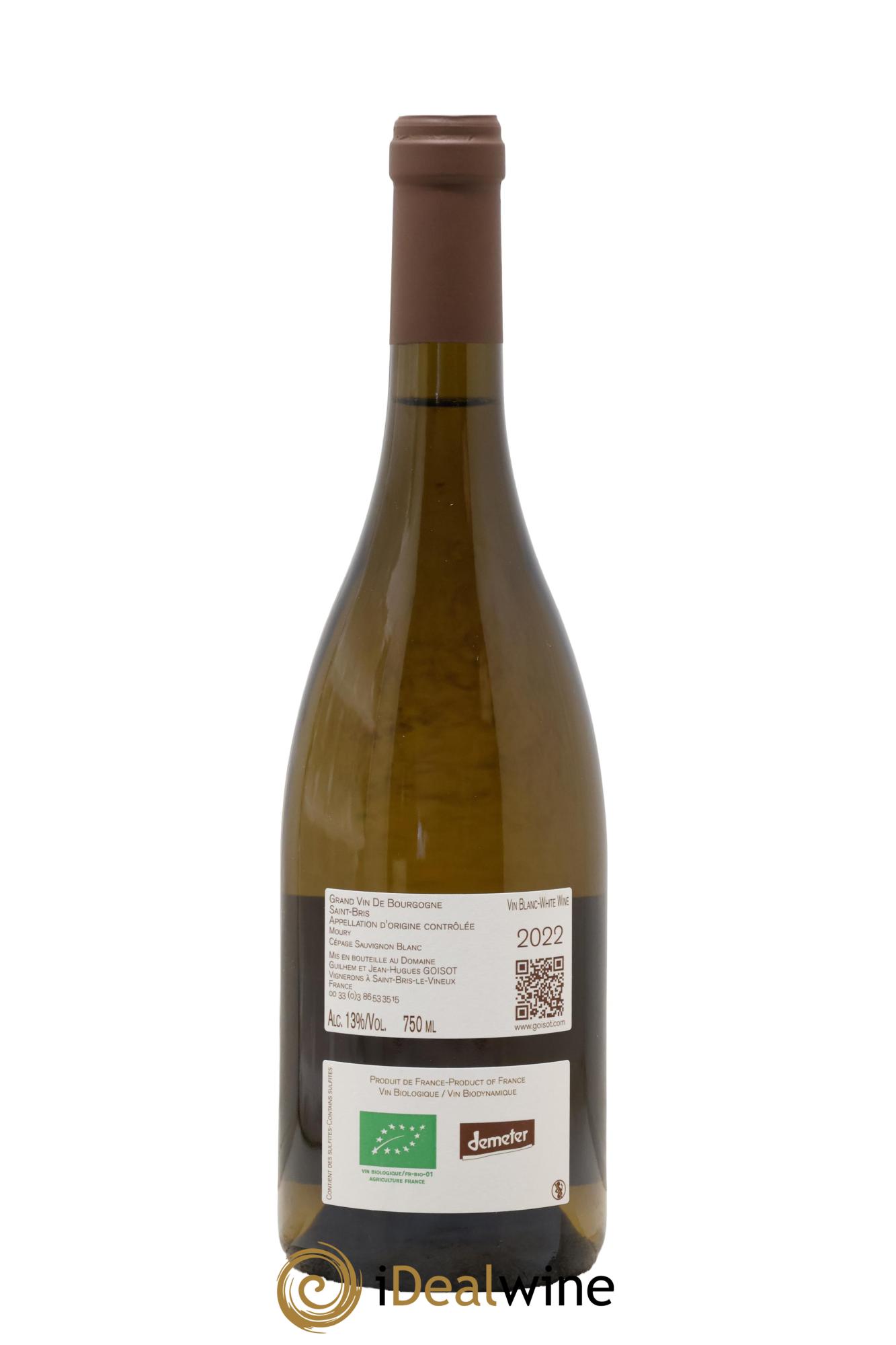 Saint-Bris Moury Goisot 2022 - Posten von 1 Flasche - 1