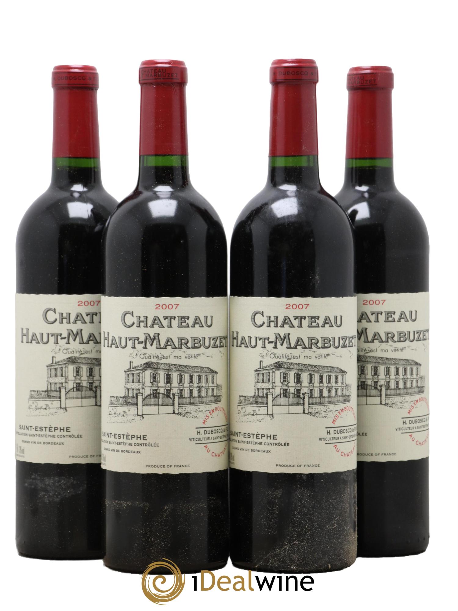 Château Haut Marbuzet 2007 - Lotto di 4 bottiglie - 0