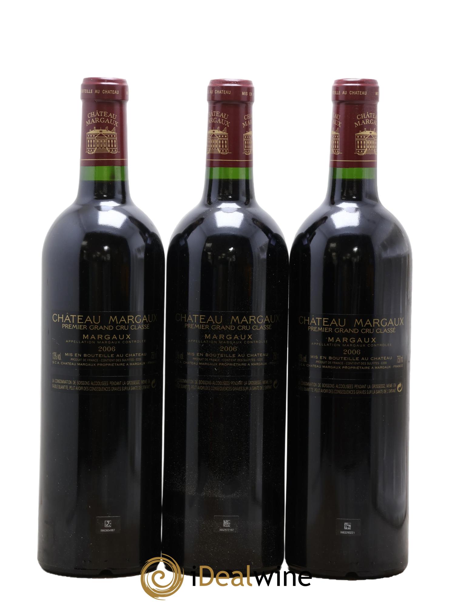 Château Margaux 1er Grand Cru Classé 2006 - Lot of 3 bottles - 1