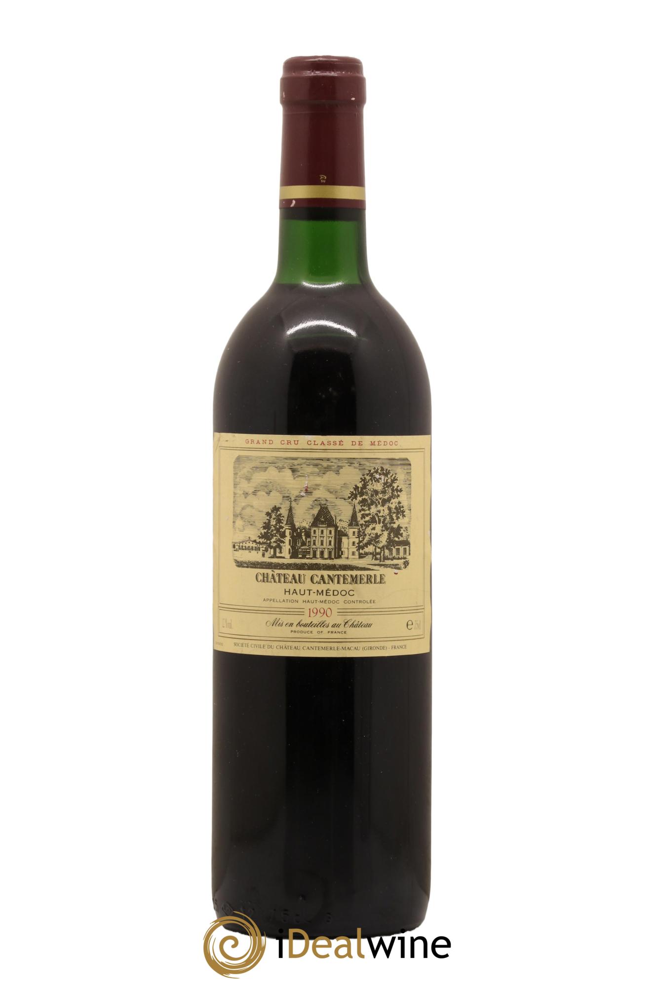 Château Cantemerle 5ème Grand Cru Classé 1990 - Lot de 1 bouteille - 0