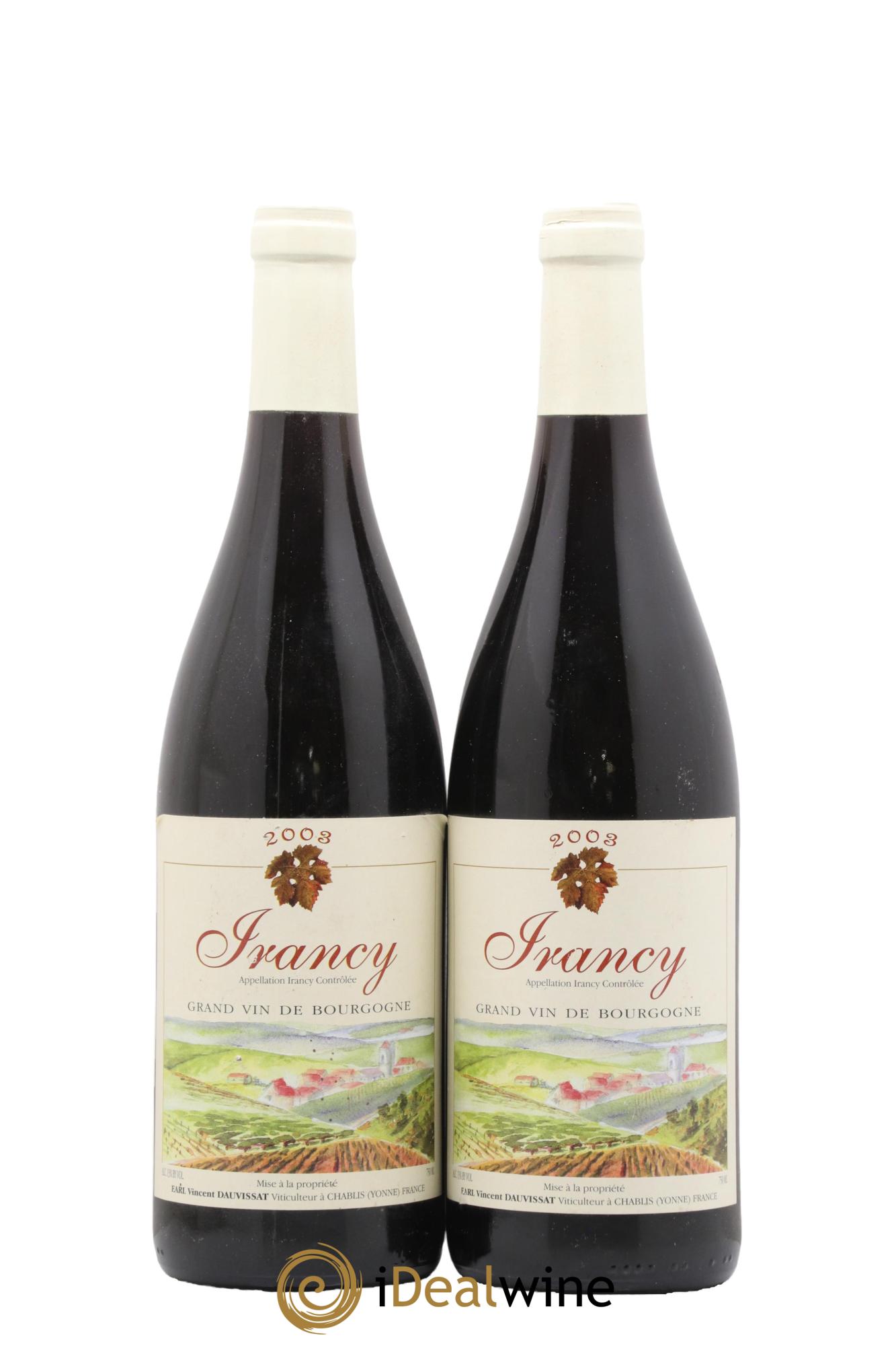 Irancy Vincent Dauvissat (Domaine) 2003 - Lotto di 2 bottiglie - 0