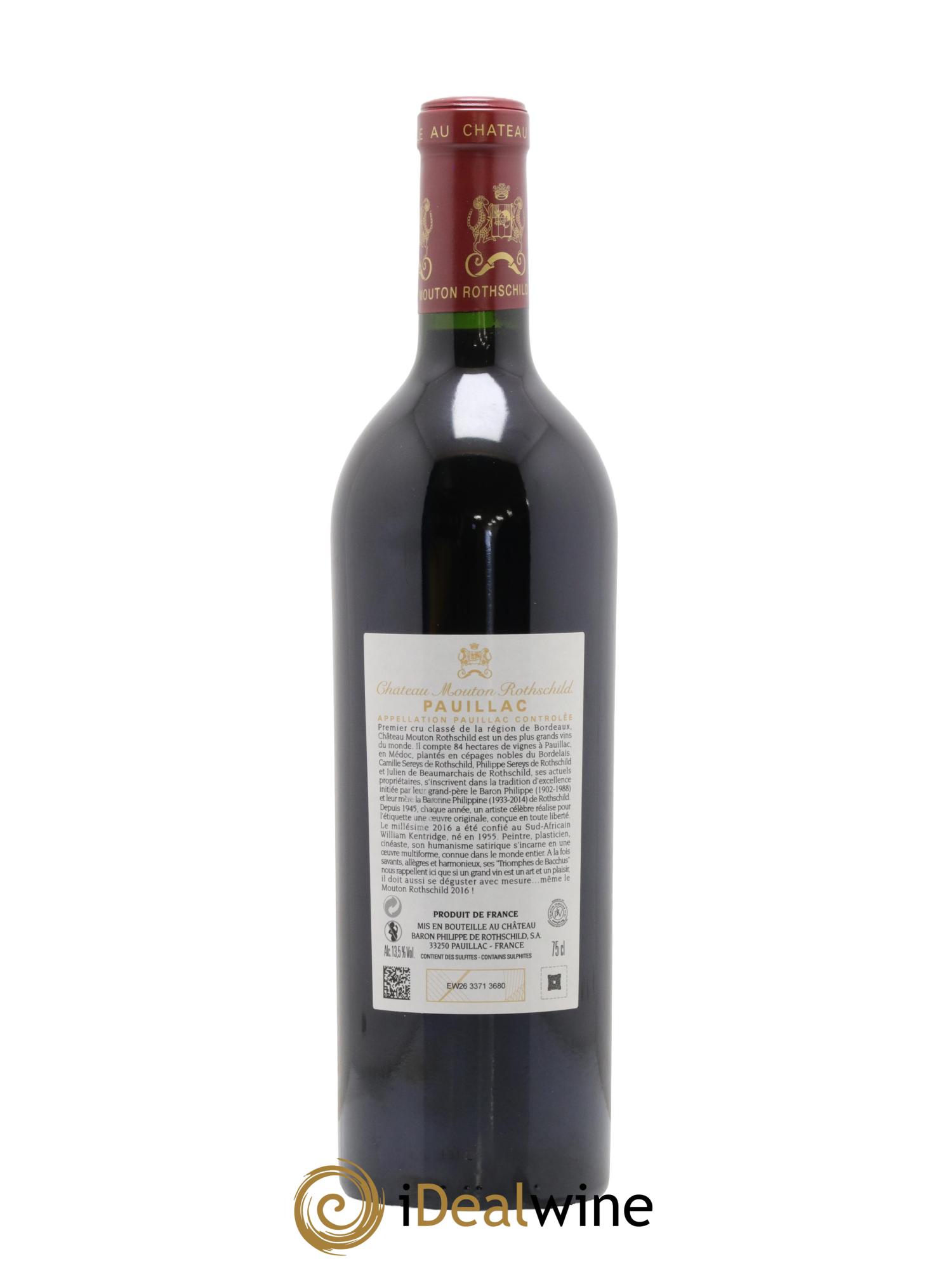 Château Mouton Rothschild 1er Grand Cru Classé 2016 - Lotto di 1 bottiglia - 1