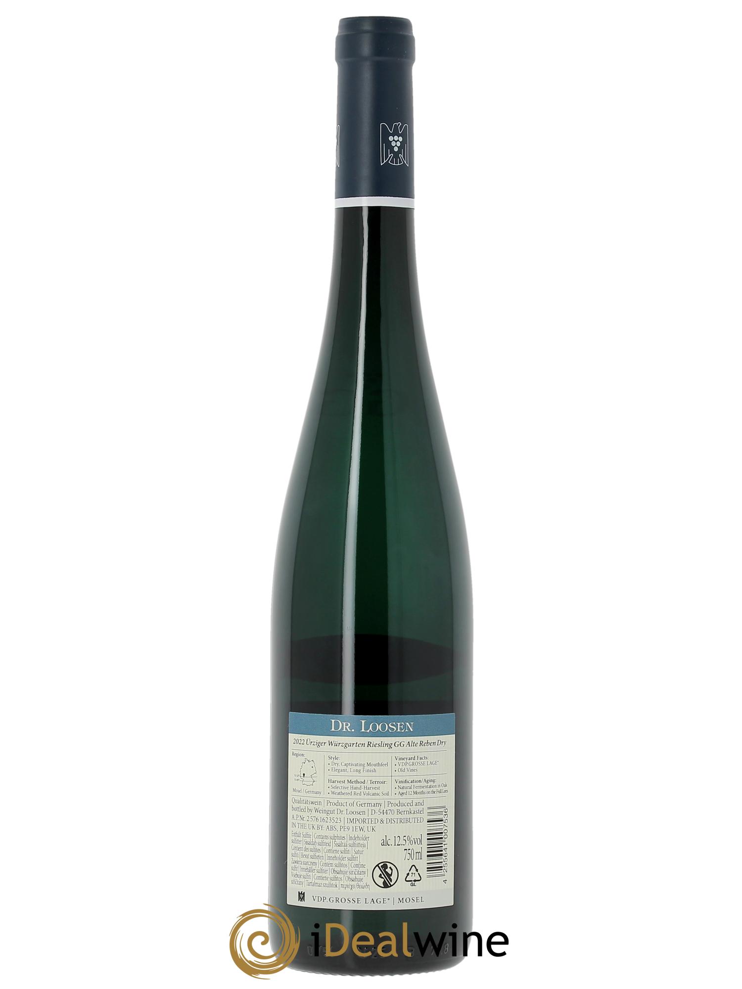 Dr.Loosen Riesling Ürziger Würzgarten Trocken 2022 - Posten von 1 Flasche - 1