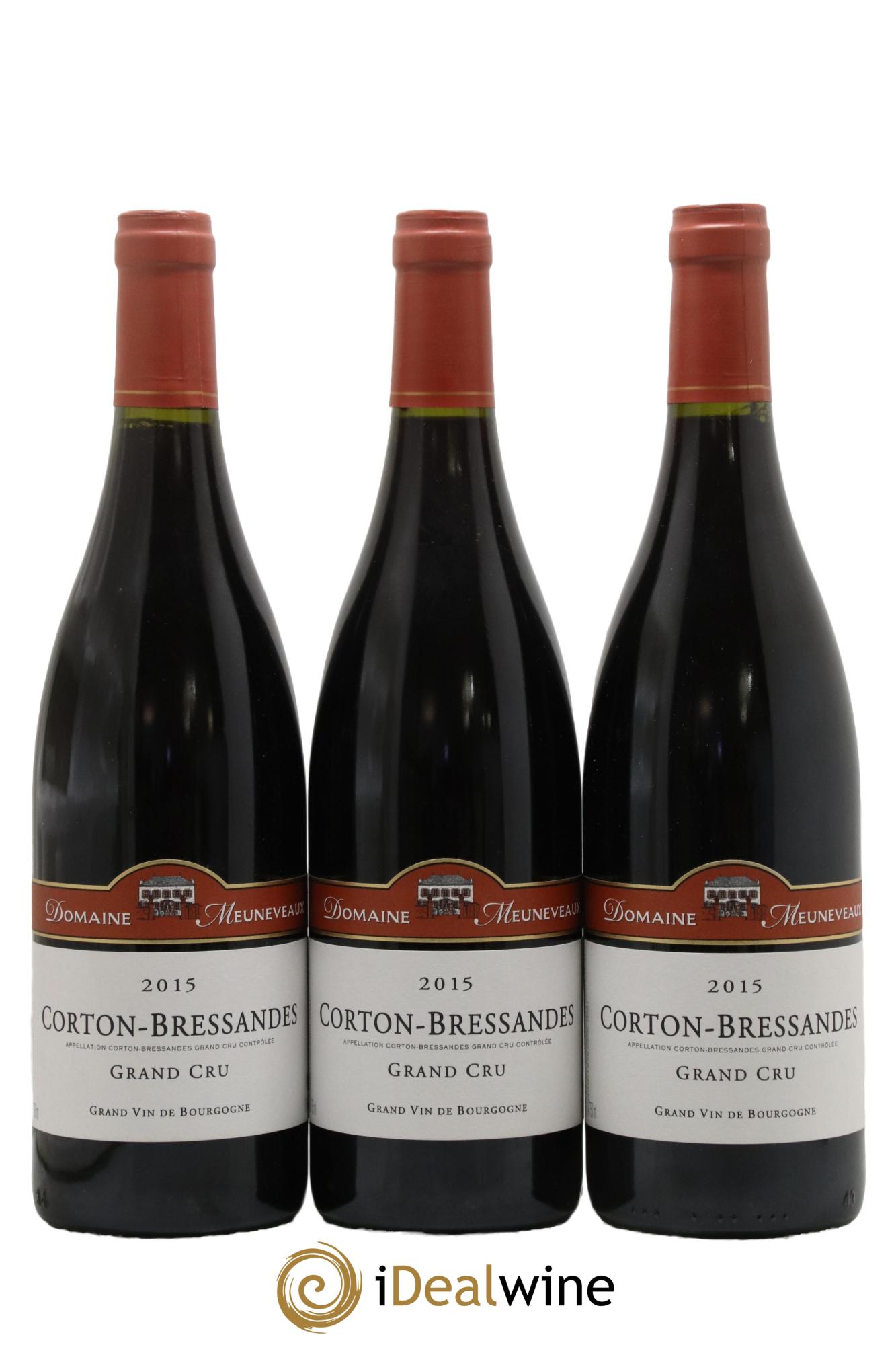 Corton Grand Cru Bressandes Domaine Meuneveaux 2015 - Lotto di 3 bottiglie - 0