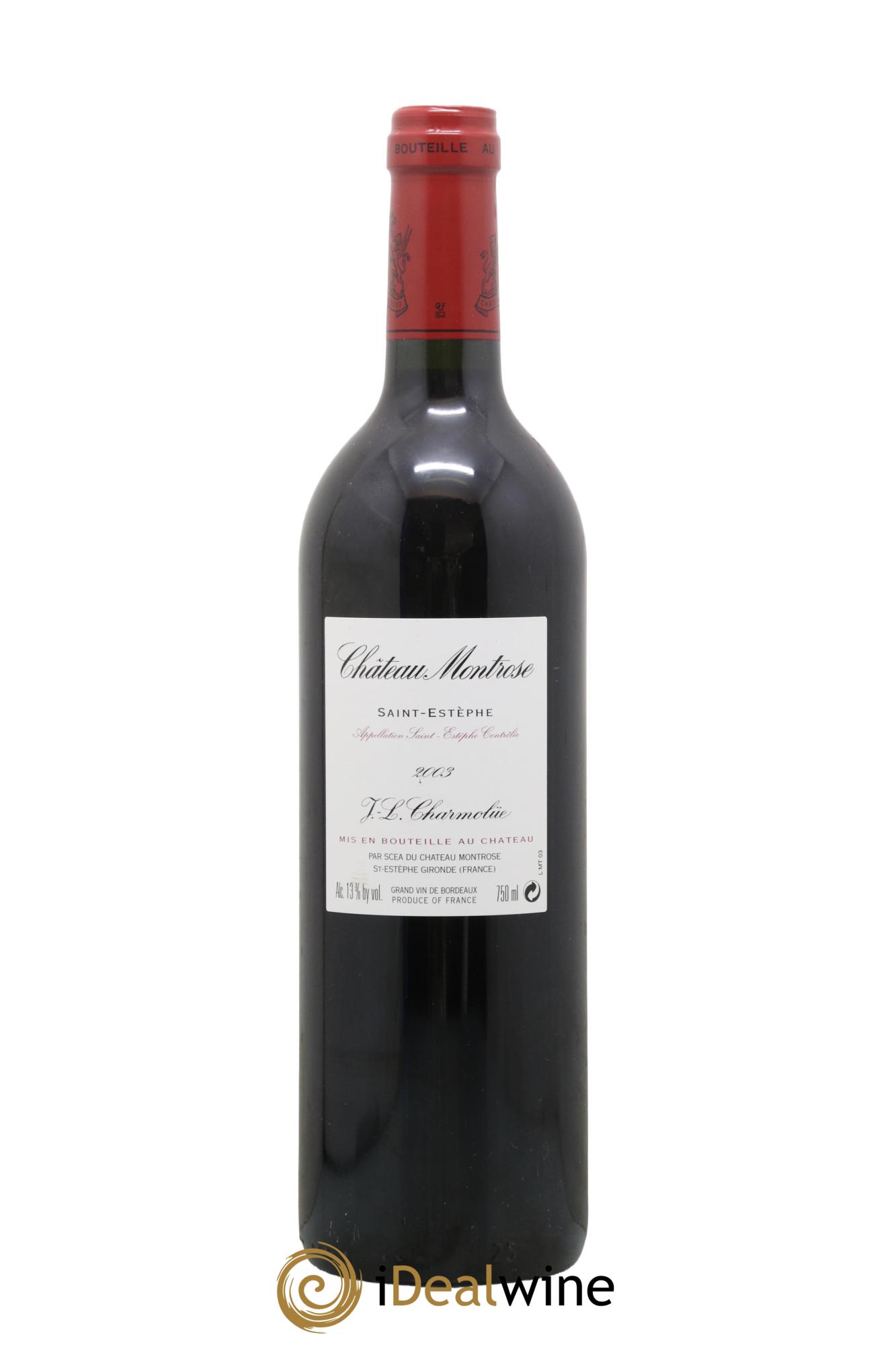 Château Montrose 2ème Grand Cru Classé 2003 - Lot de 1 bouteille - 1