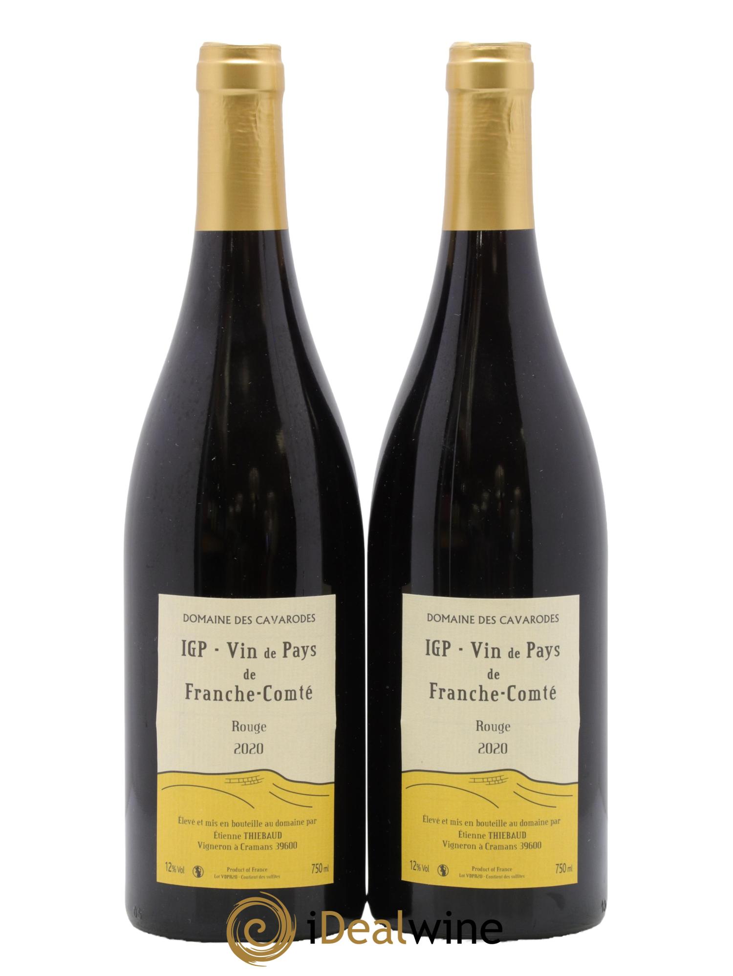 Franche-Comté Cavarodes (Domaine des) - Etienne Thiébaud 2020 - Lot of 2 bottles - 0