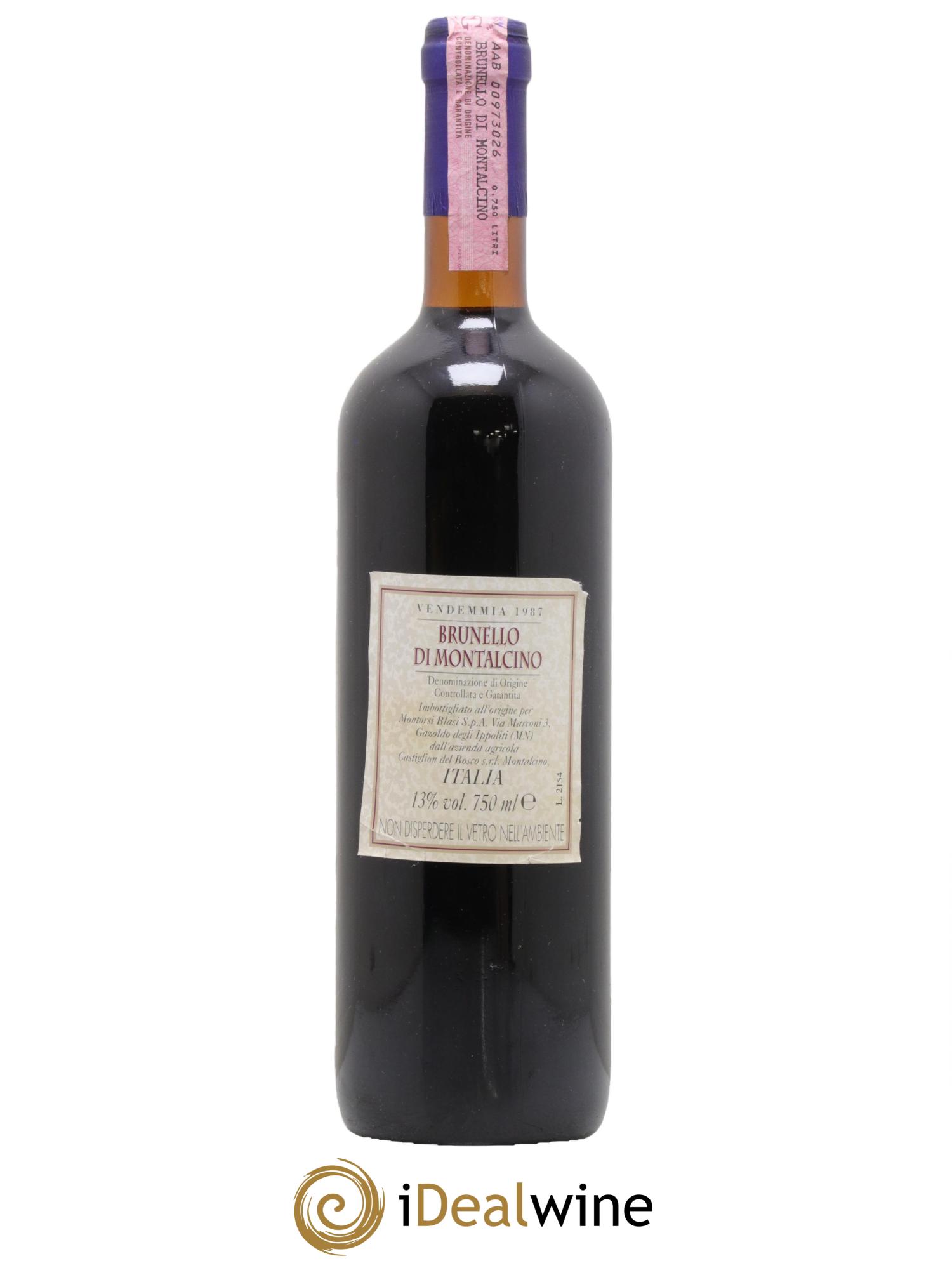 Brunello di Montalcino Castiglion del Bosco 1987 - Lot de 1 bouteille - 1