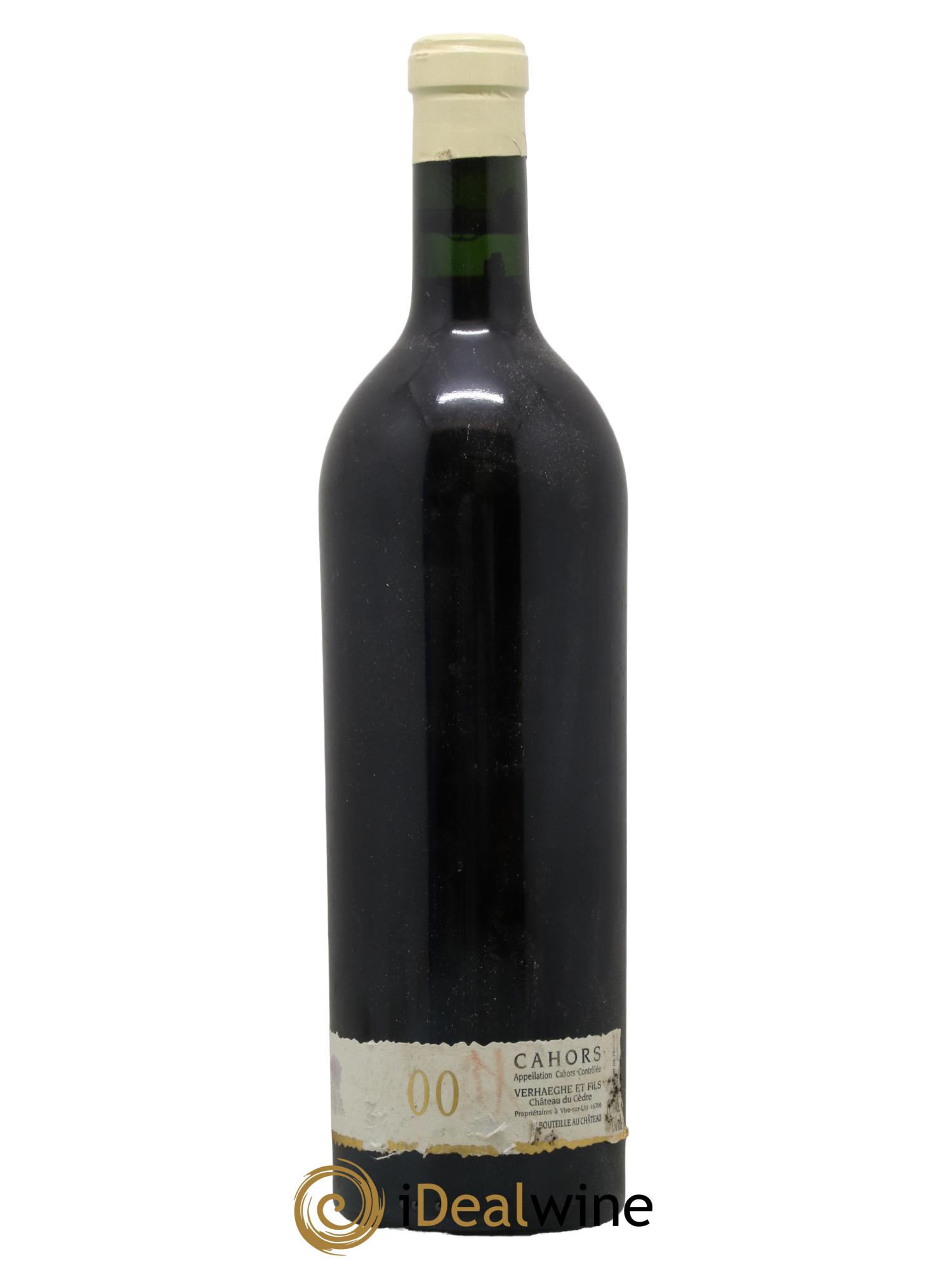 Cahors Château du Cèdre GC Pascal et Jean-Marc Verhaeghe 2000 - Posten von 1 Flasche - 1