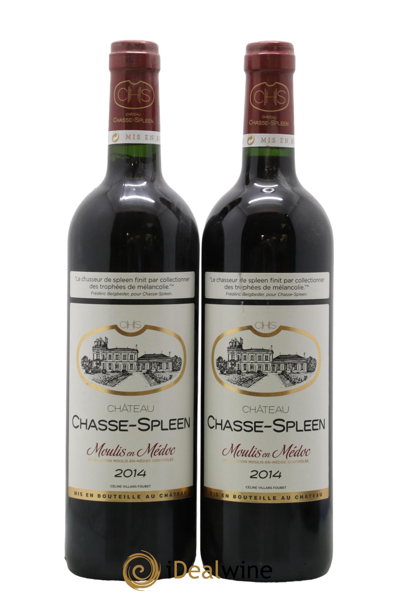 Château Chasse Spleen 2014 - Lot de 2 bouteilles - 0