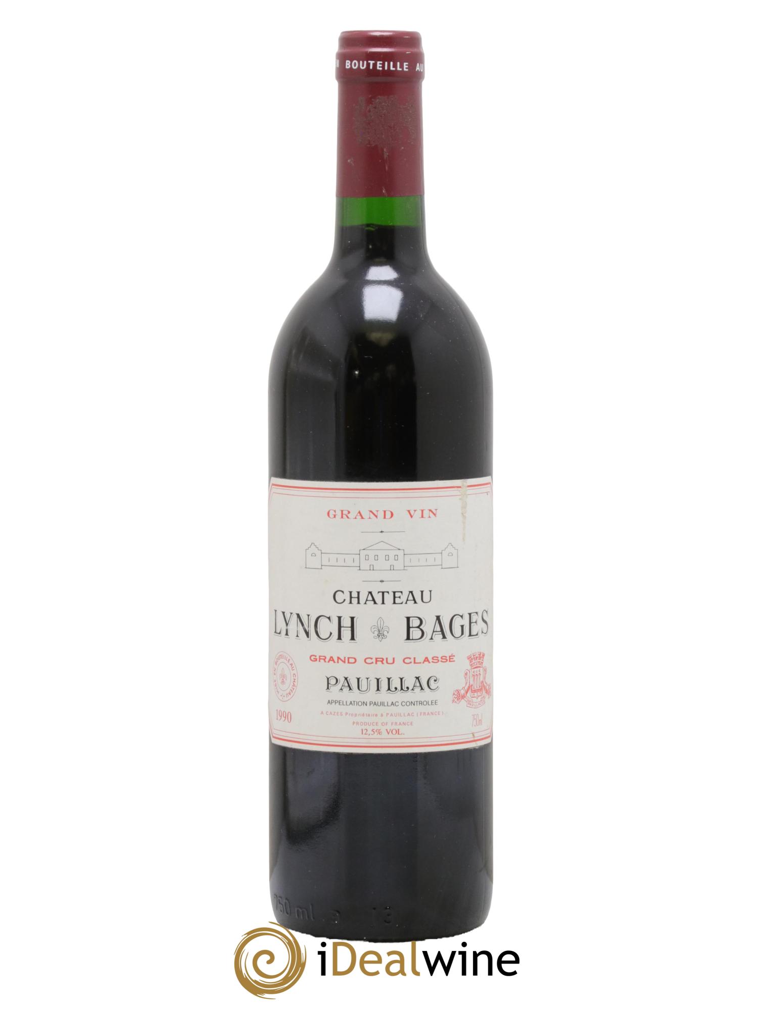 Château Lynch Bages 5ème Grand Cru Classé 1990 - Lot de 1 bouteille - 0