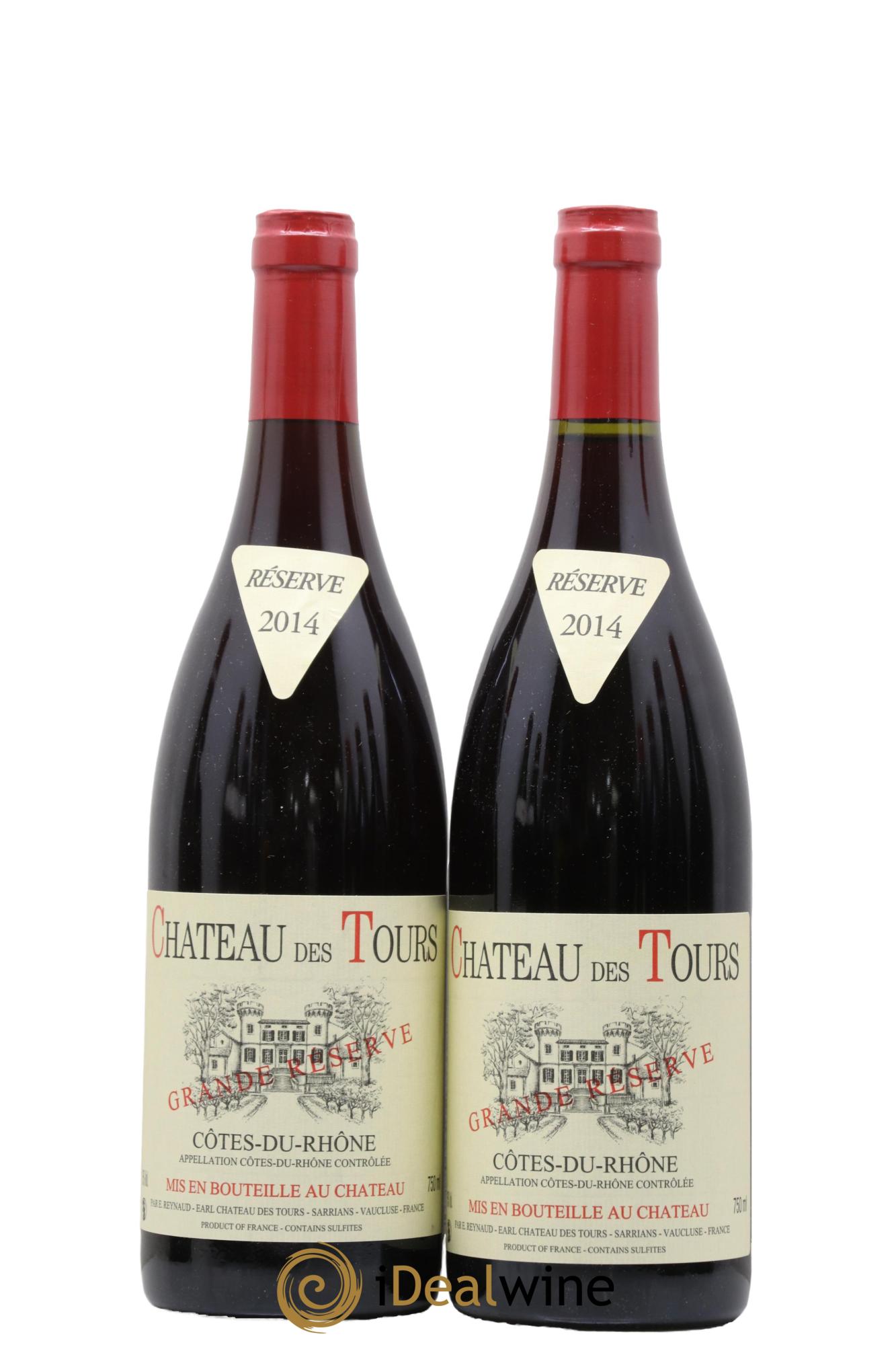 Côtes-du-Rhône Château des Tours Grande Réserve Emmanuel Reynaud 2014 - Lot de 2 bouteilles - 0