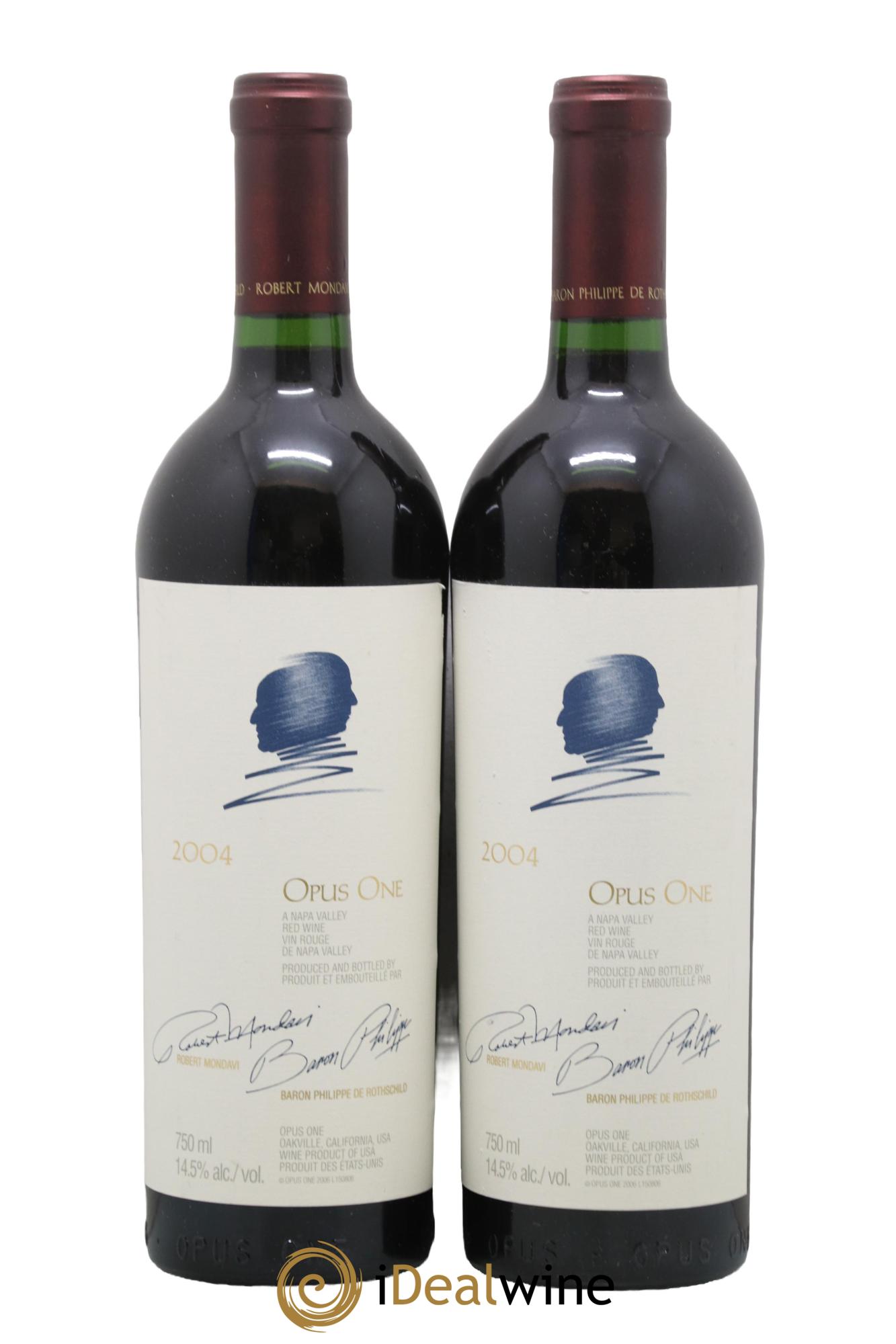 Napa Valley Opus One Robert Mondavi 2004 - Lot de 2 bouteilles - 0