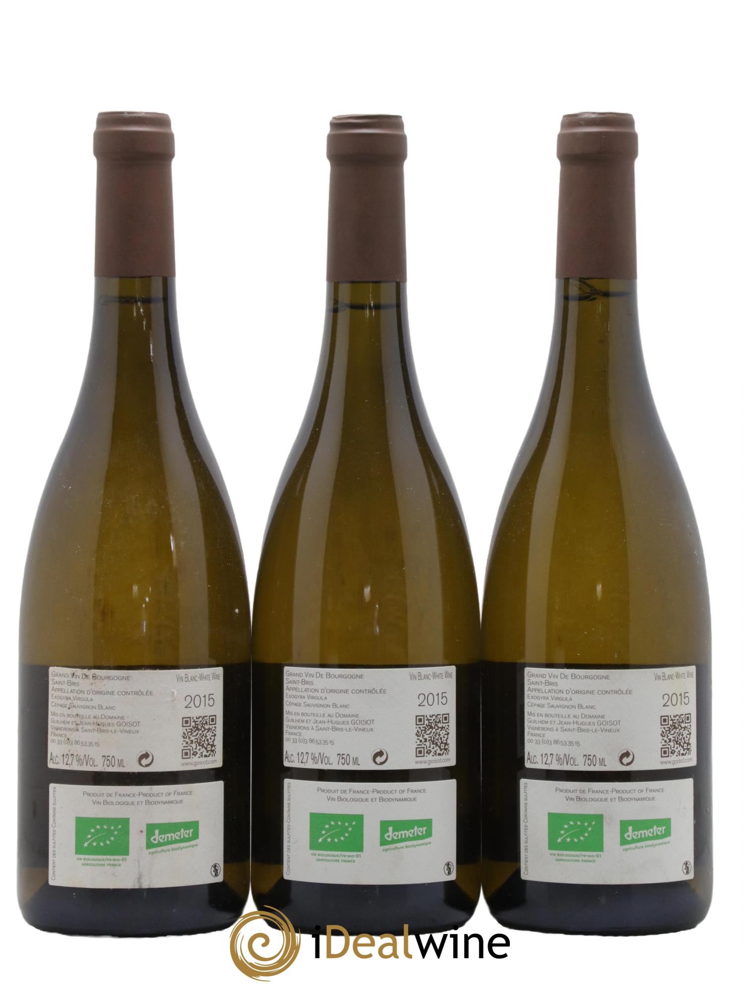 Saint-Bris Exogyra Virgula Goisot 2015 - Posten von 3 Flaschen - 1