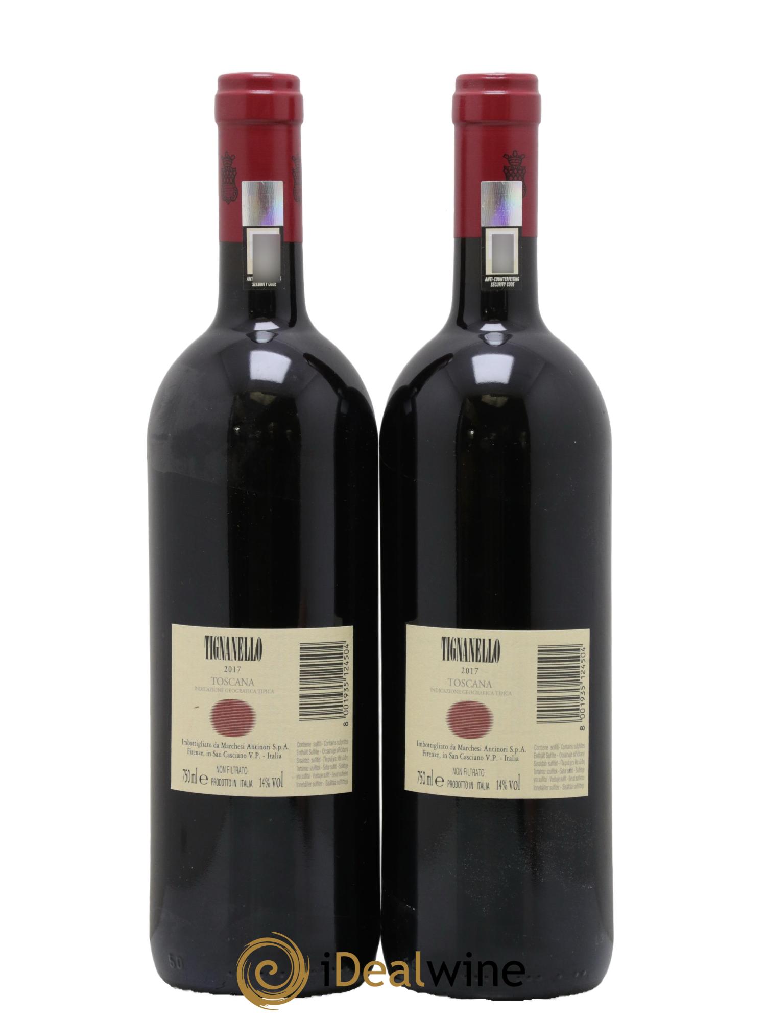 Toscana IGT Tignanello Tenuta Tignanello - Marchesi Antinori 2017 - Lot of 2 bottles - 1