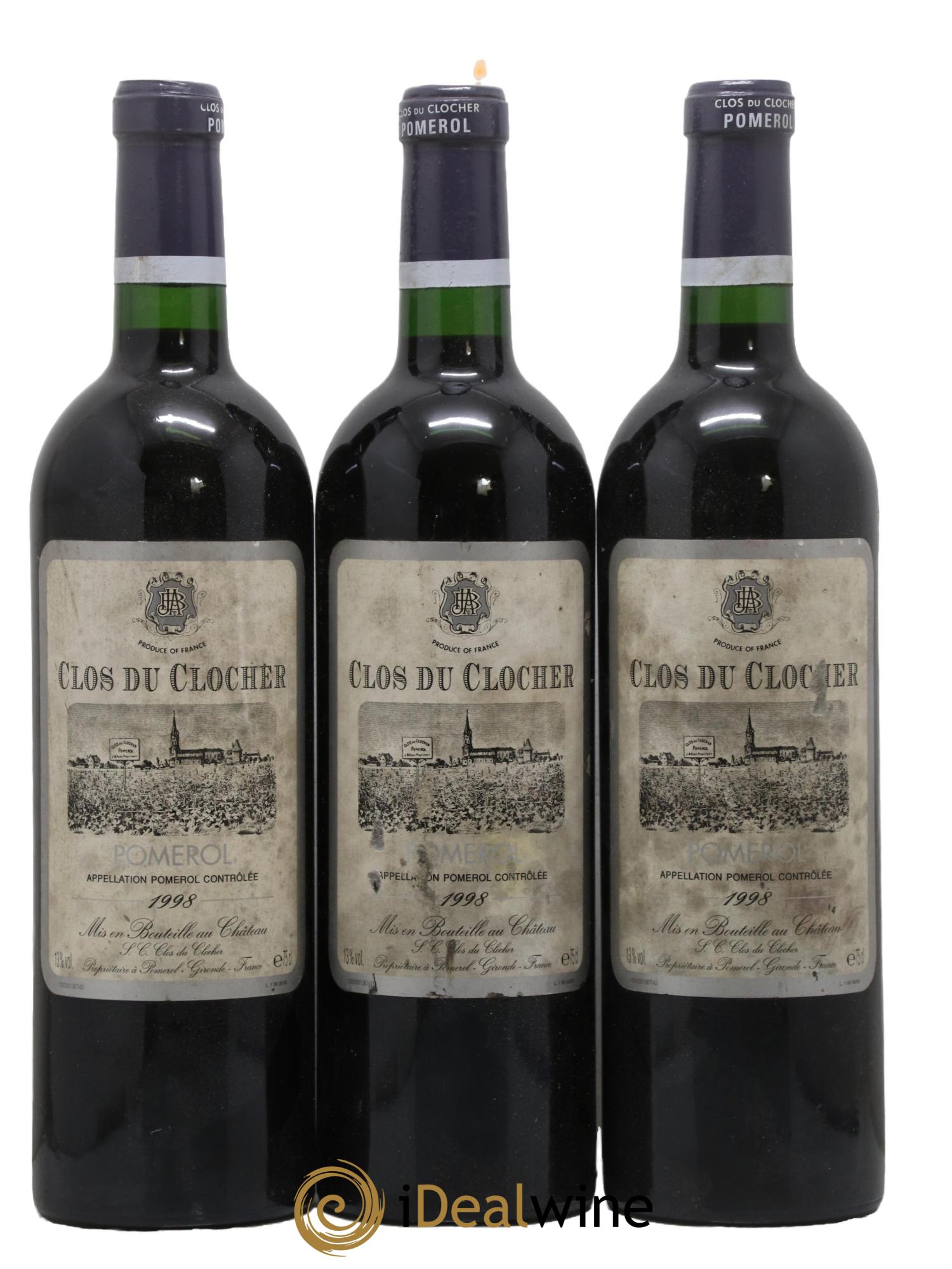 Clos du Clocher 1998 - Posten von 3 Flaschen - 0