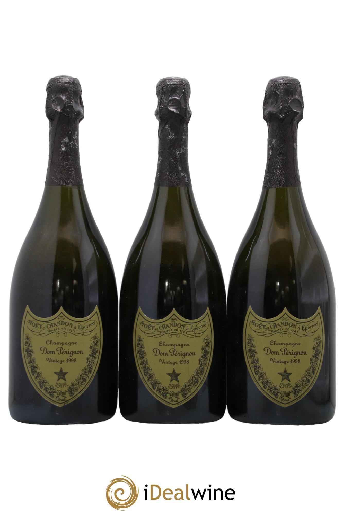 Brut Dom Pérignon 1998 - Lot de 3 bouteilles - 0