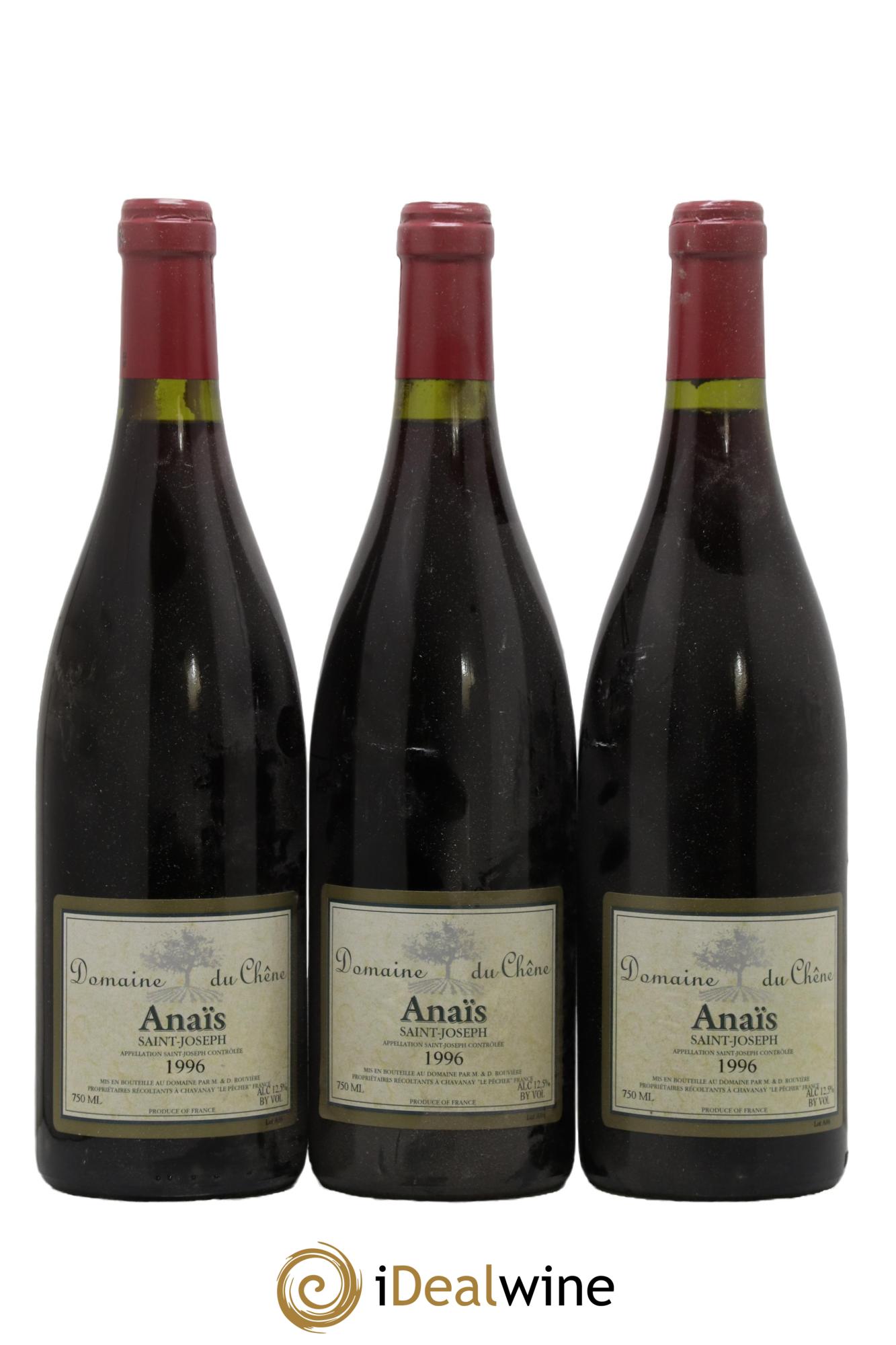 Saint-Joseph Anaïs Domaine du Chêne 1996 - Lot de 3 bouteilles - 0