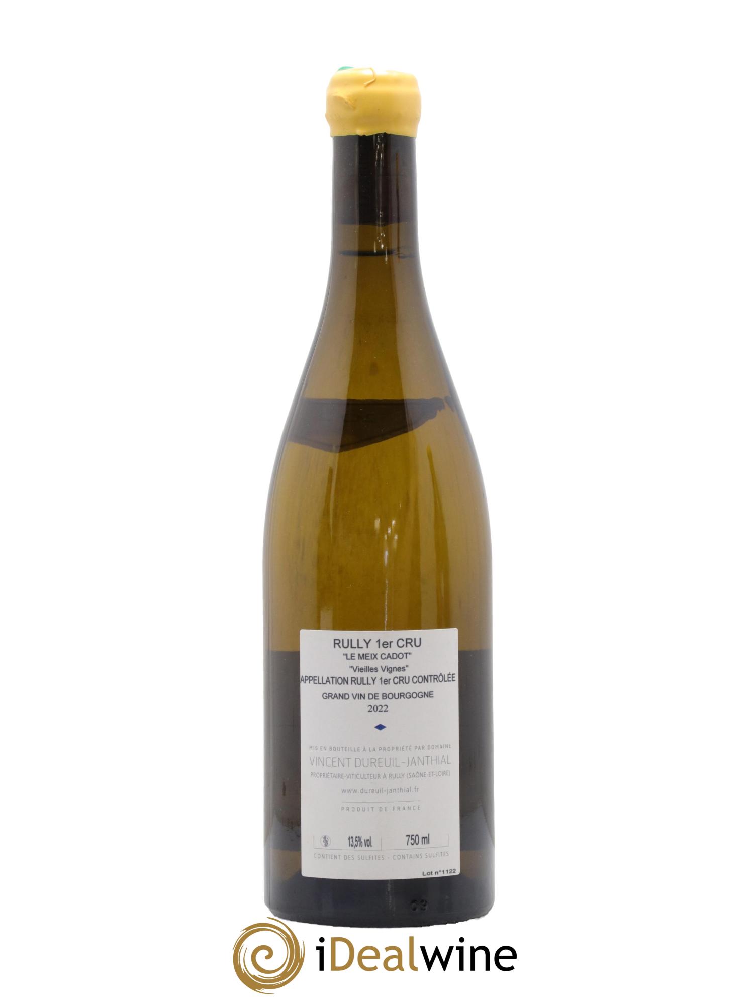 Rully 1er Cru Le Meix Cadot Vieilles Vignes Vincent Dureuil-Janthial 2022 - Lotto di 1 bottiglia - 1