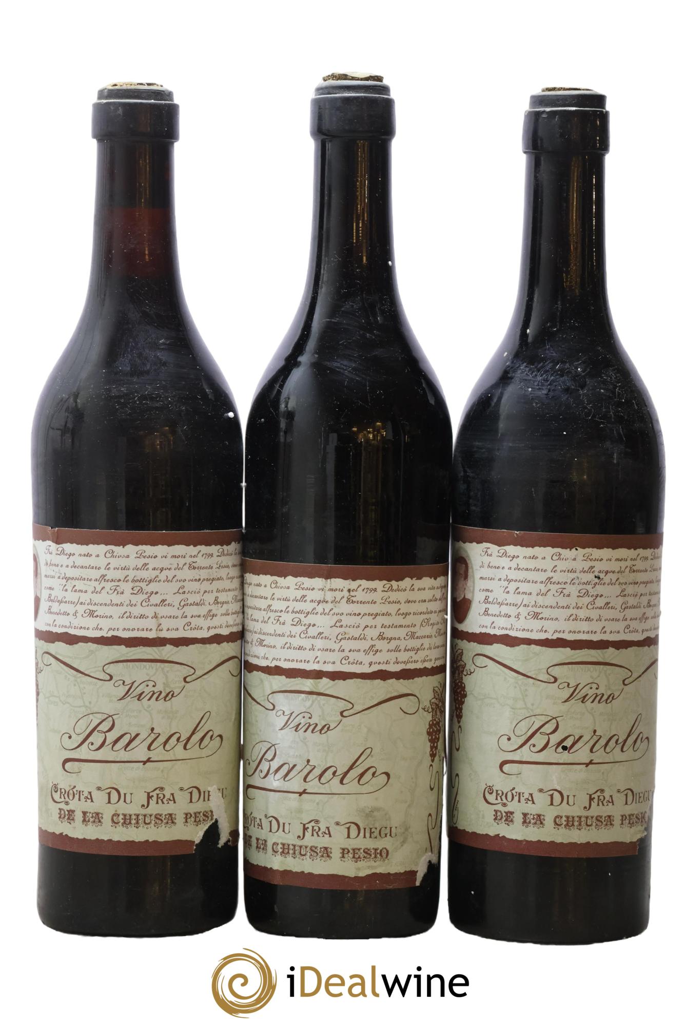 Barolo Crota Du Fra Diegu Chiusa Pesio - Posten von 3 Flaschen - 0