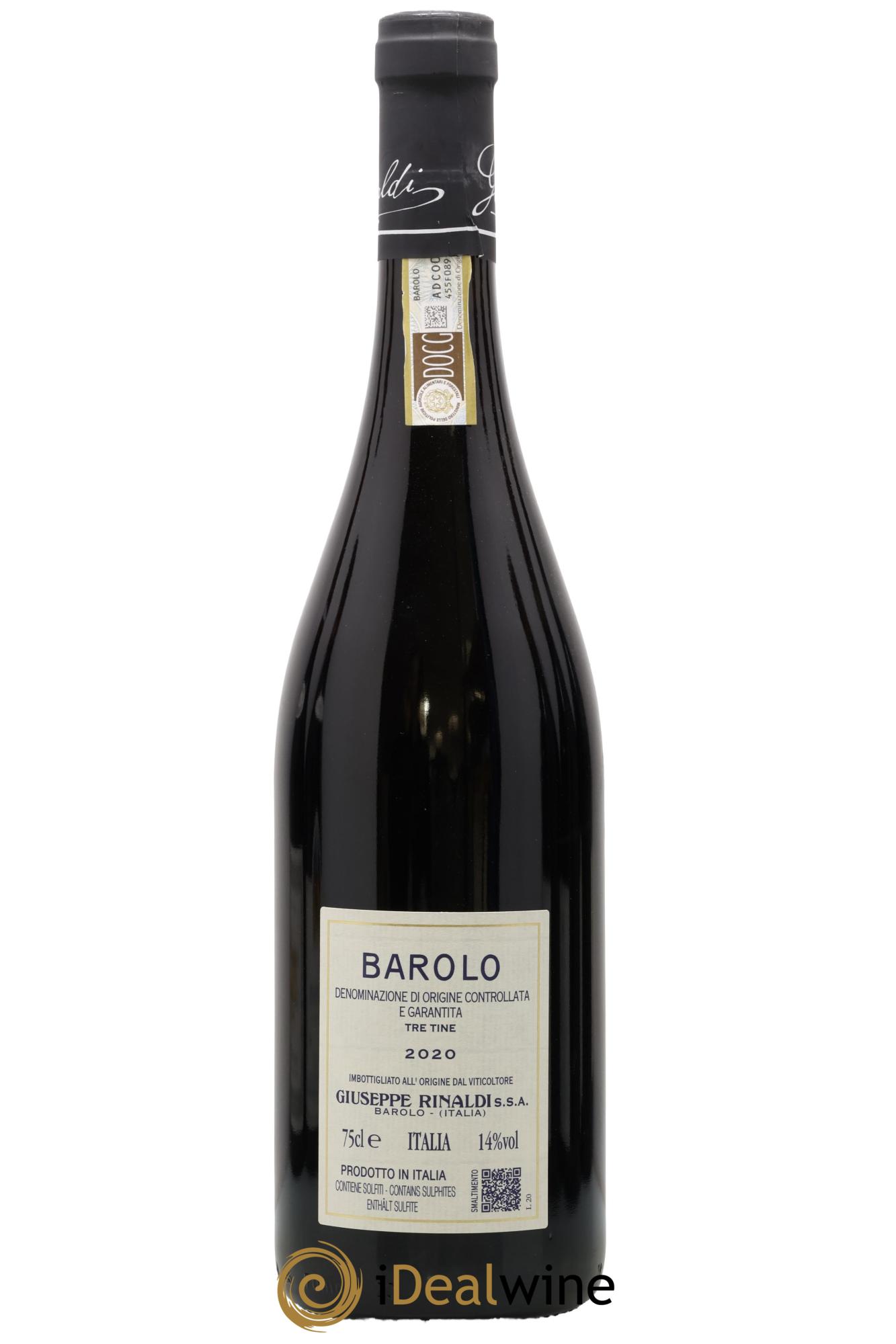 Barolo DOCG Tre Tine Giuseppe Rinaldi 2020 - Posten von 1 Flasche - 1
