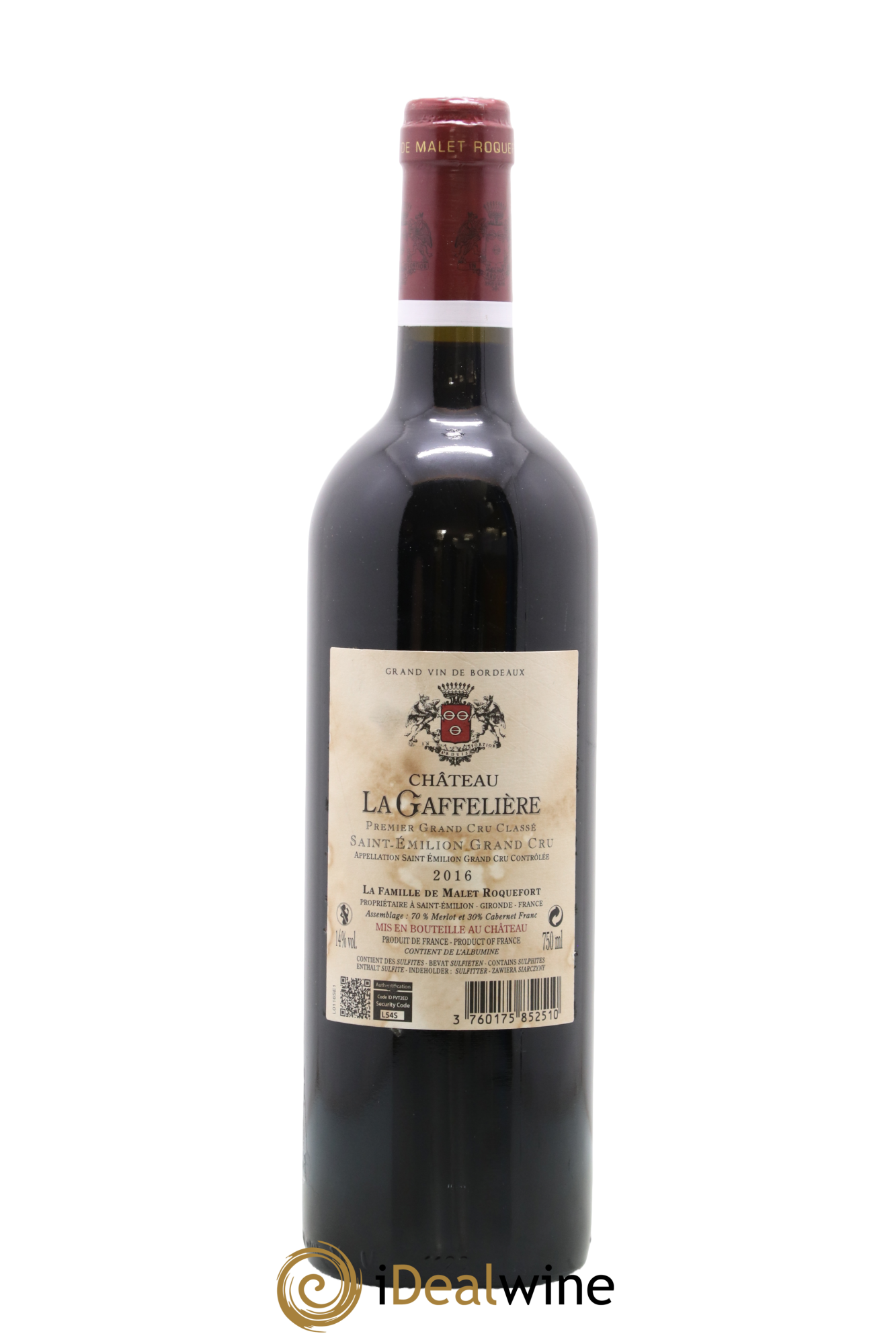 Château la Gaffelière 1er Grand Cru Classé B 2016 - Posten von 1 Flasche - 1