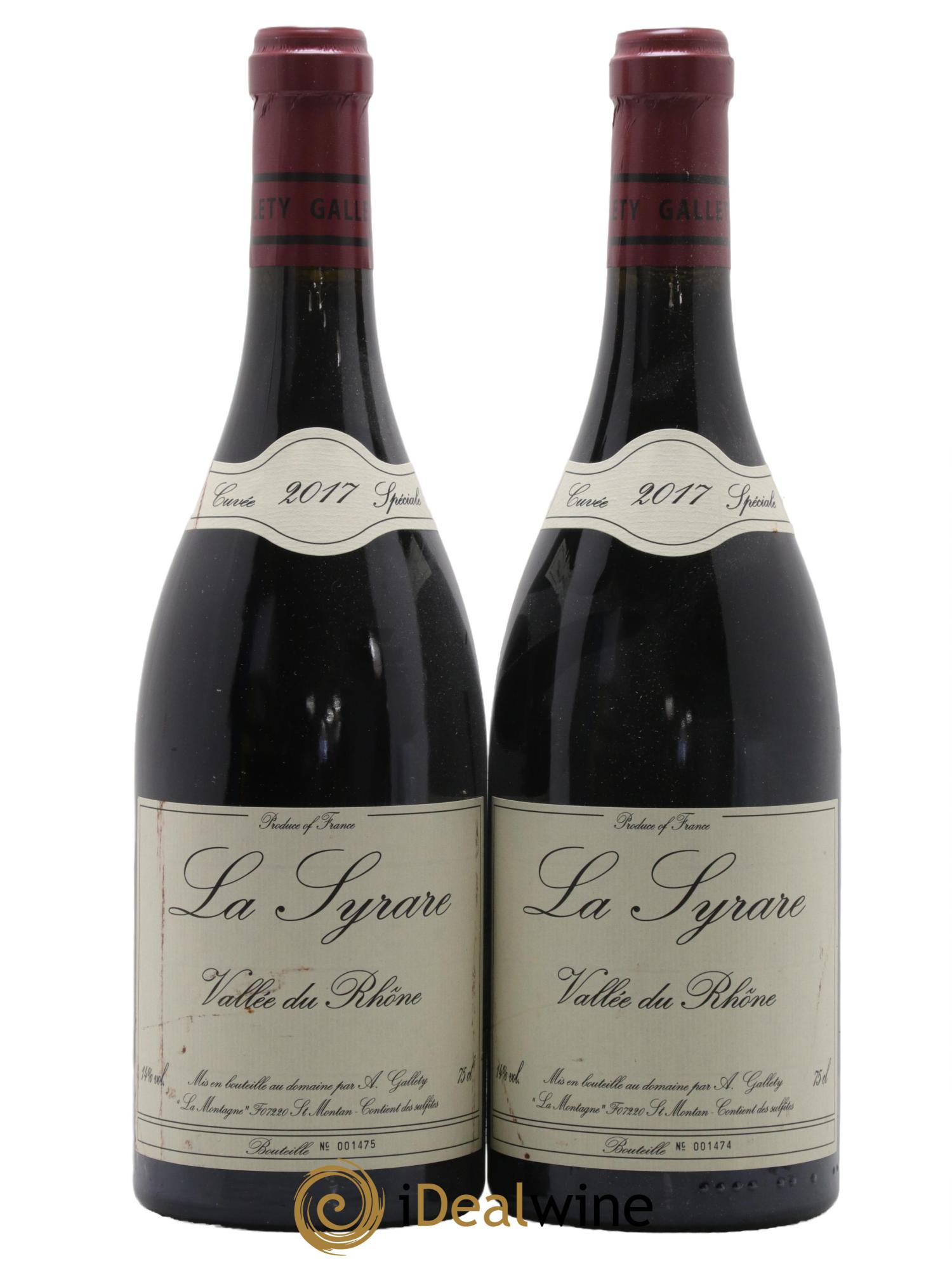 Côtes du Vivarais La Syrare Gallety (Domaine) 2017 - Lot de 2 bouteilles - 0