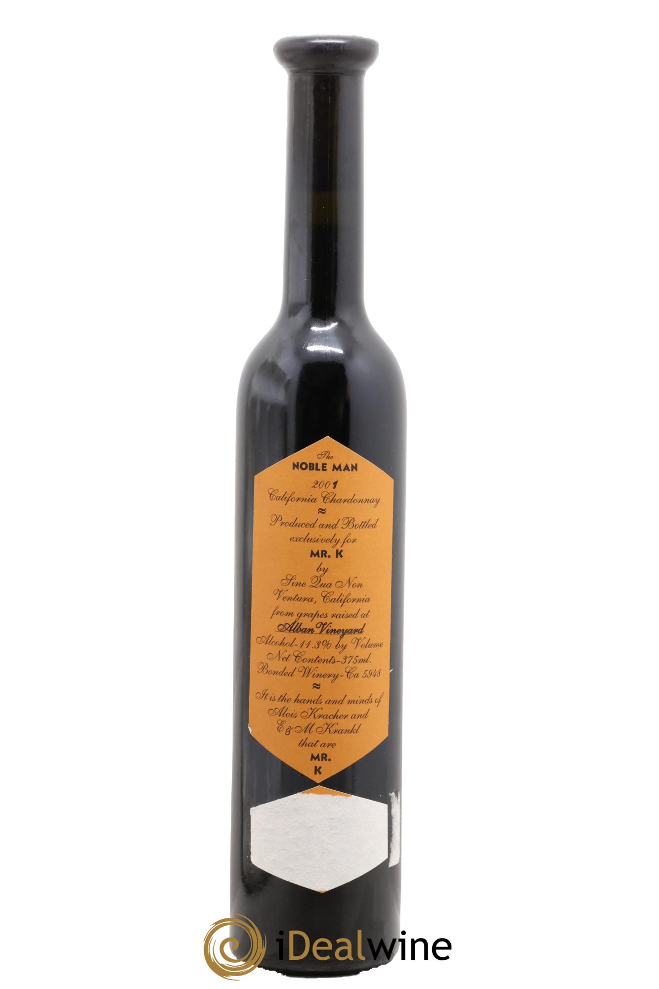 USA Mr. K The Noble Man Sine Qua Non 2001 - Lot of 1 half-bottle - 1